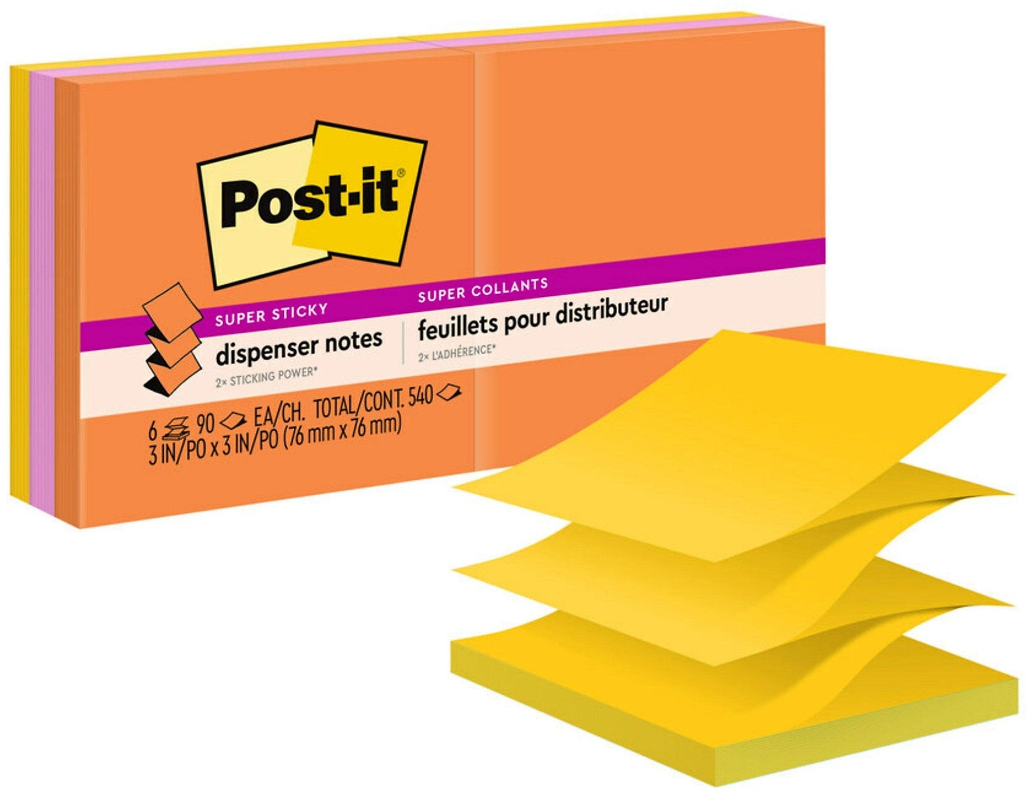 Post-it Super Sticky Pop-up Notes, 3