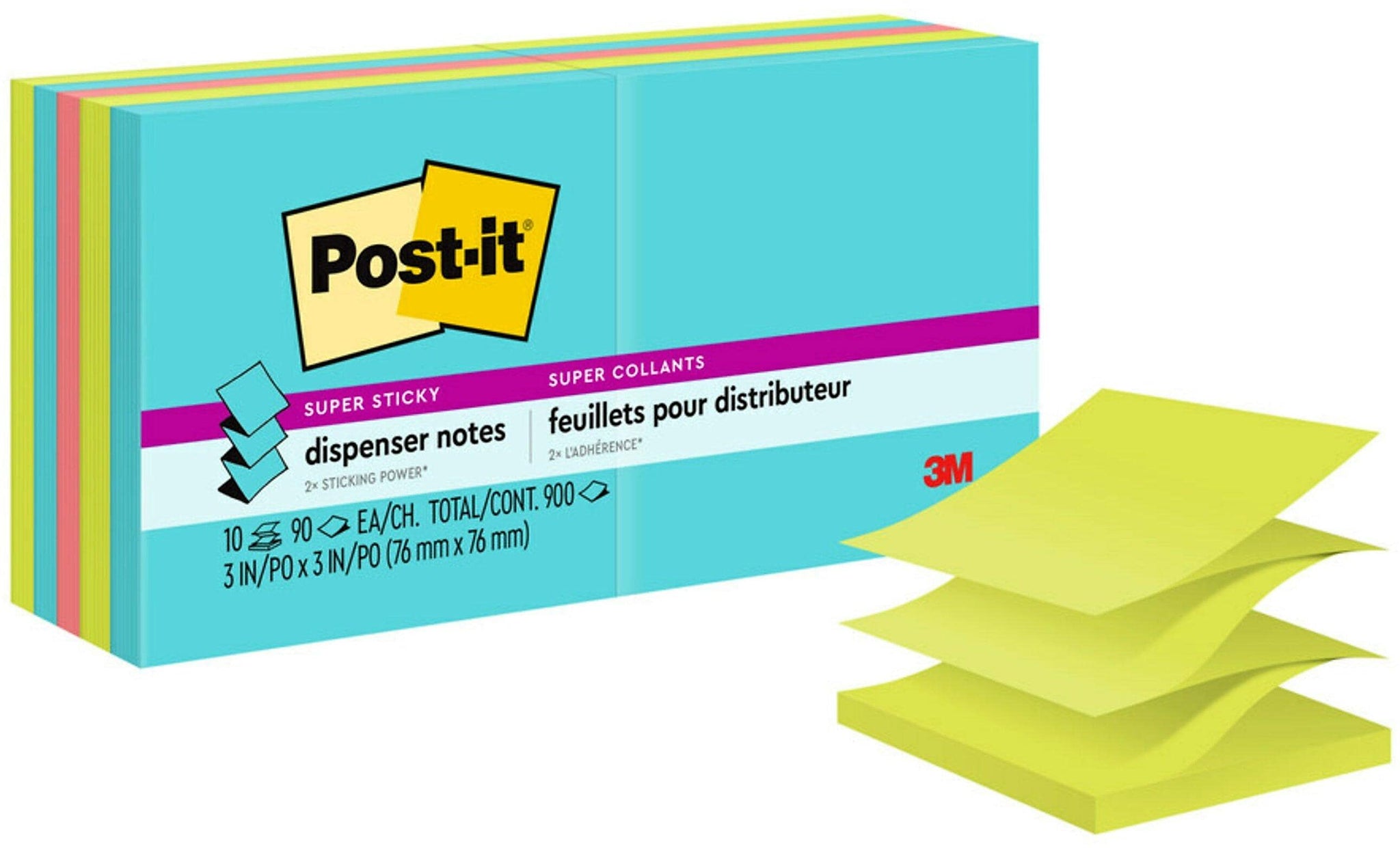 Post-it Super Sticky Pop-up Notes, 3
