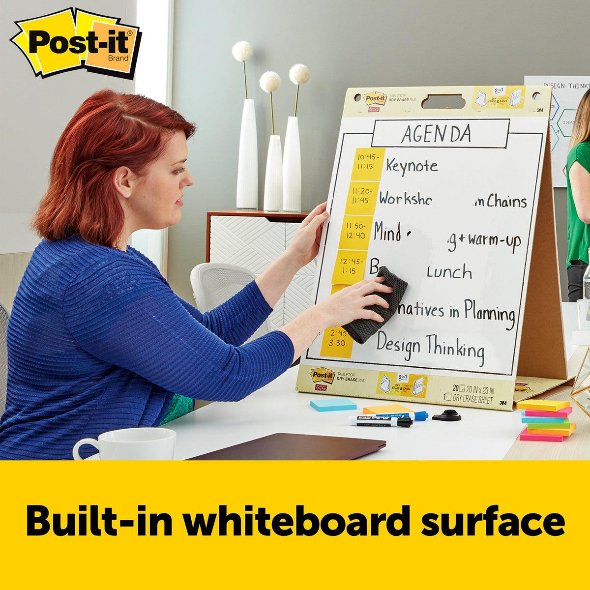 Post-it Super Sticky Tabletop Easel Pad, 20" x 23", 20 Sheets/Pad