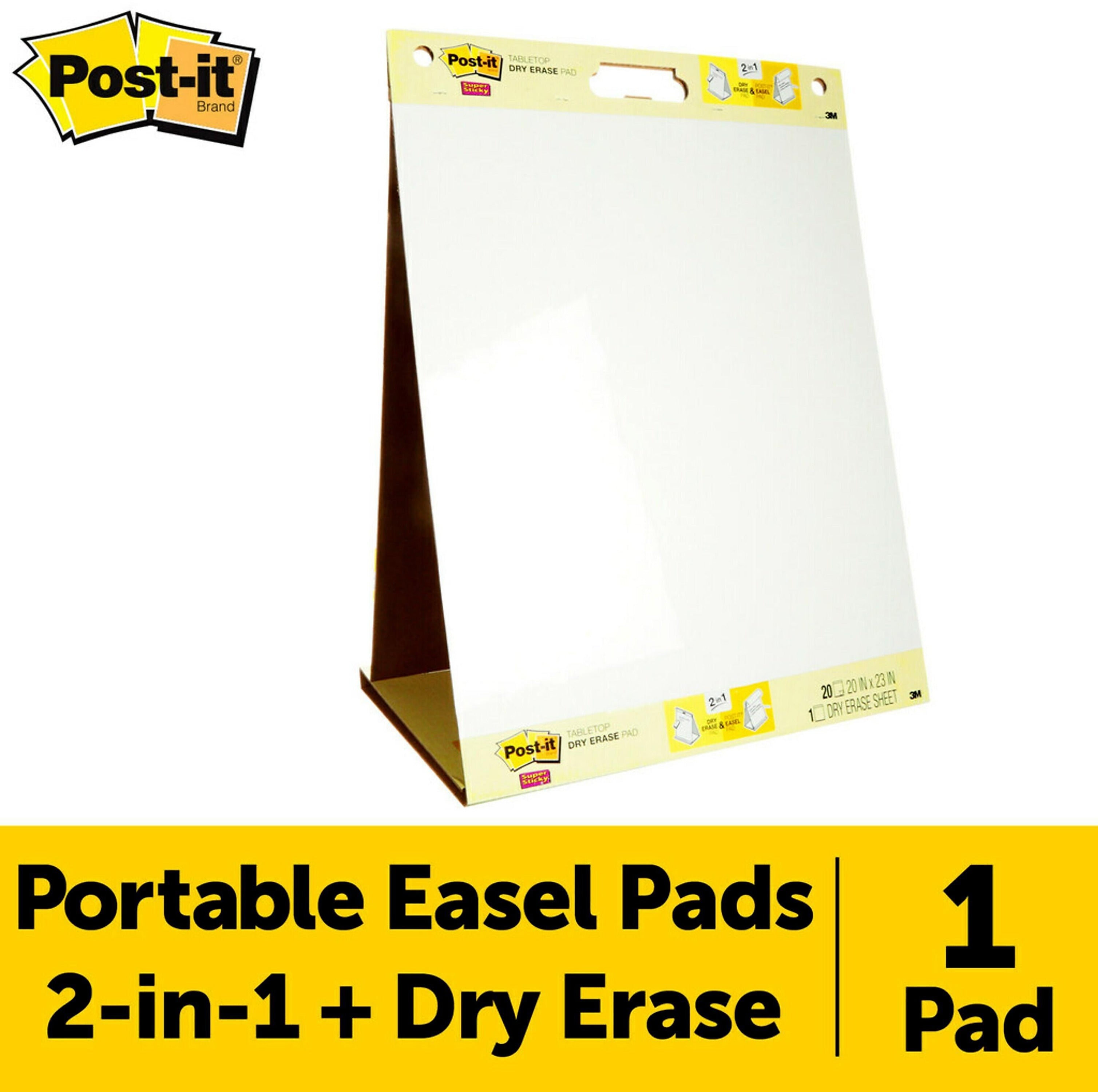 Post-it Super Sticky Tabletop Easel Pad, 20" x 23", 20 Sheets/Pad