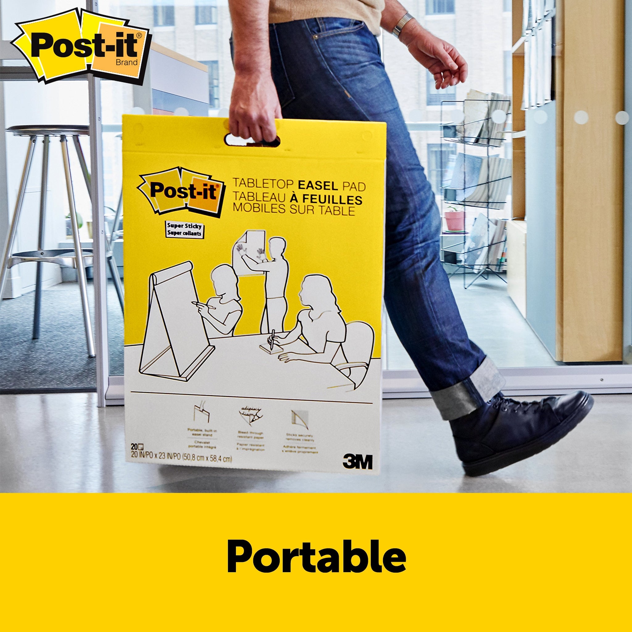Post-it® Super Sticky Tabletop Easel Pad, 20