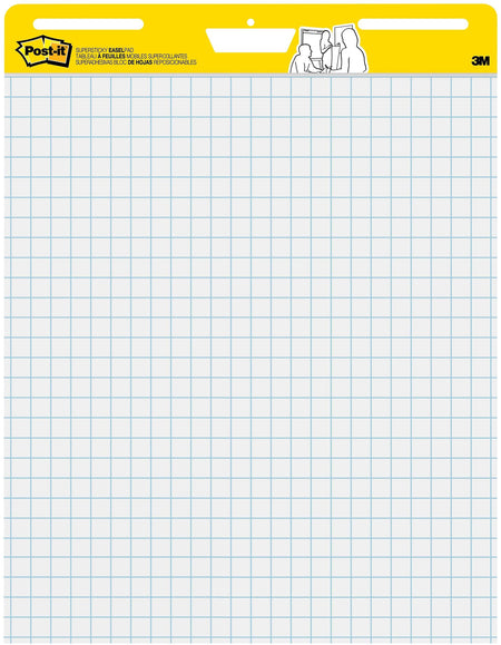 Post-it Super Sticky Wall Easel Pad, 25" x 30", Grid Lined, 30 Sheets/Pad, 4 Pads/Pack