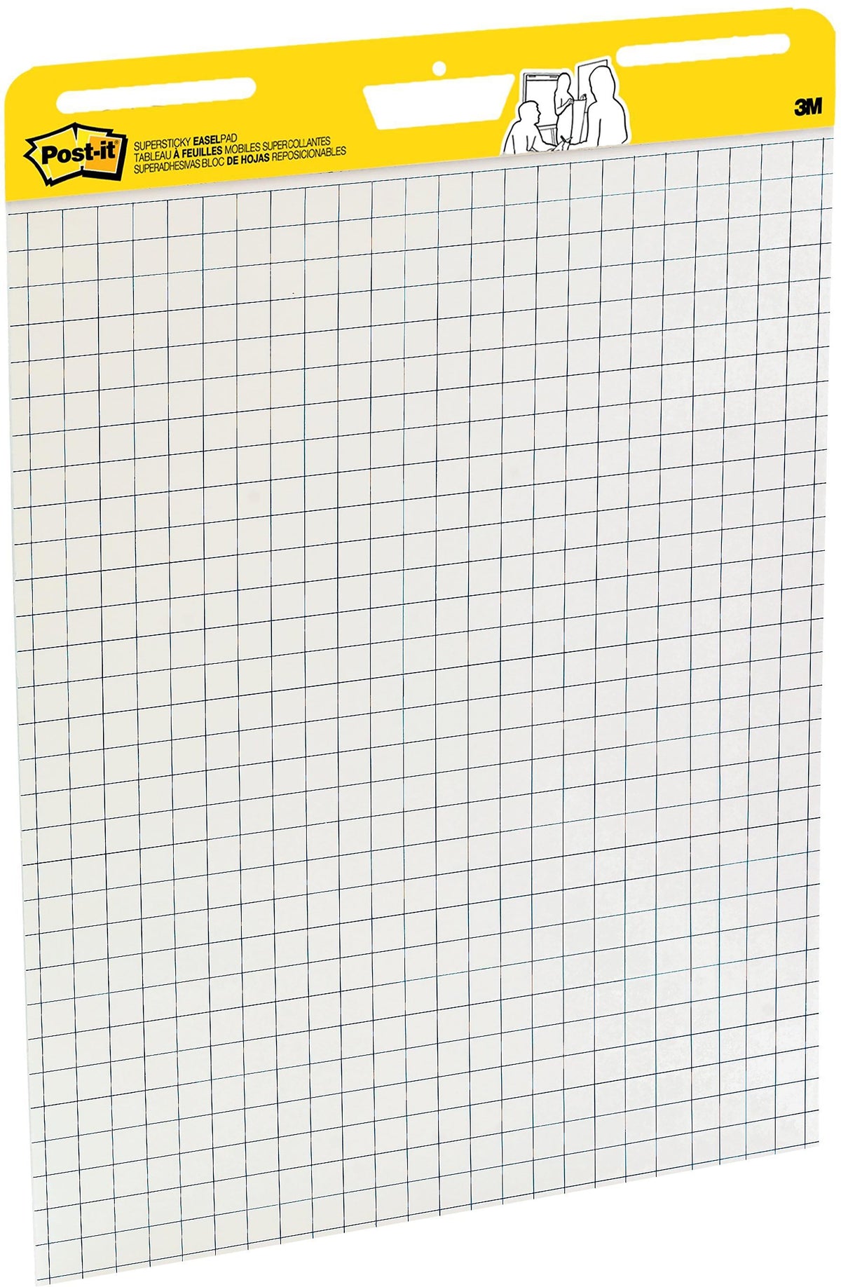 Post-it Super Sticky Wall Easel Pad, 25" x 30", Grid Lined, 30 Sheets/Pad, 6 Pads/Pack