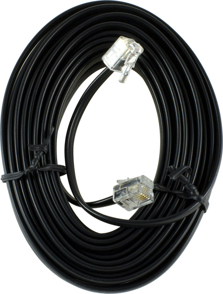 Power Gear 76579 15' Telephone Line Cord, Black