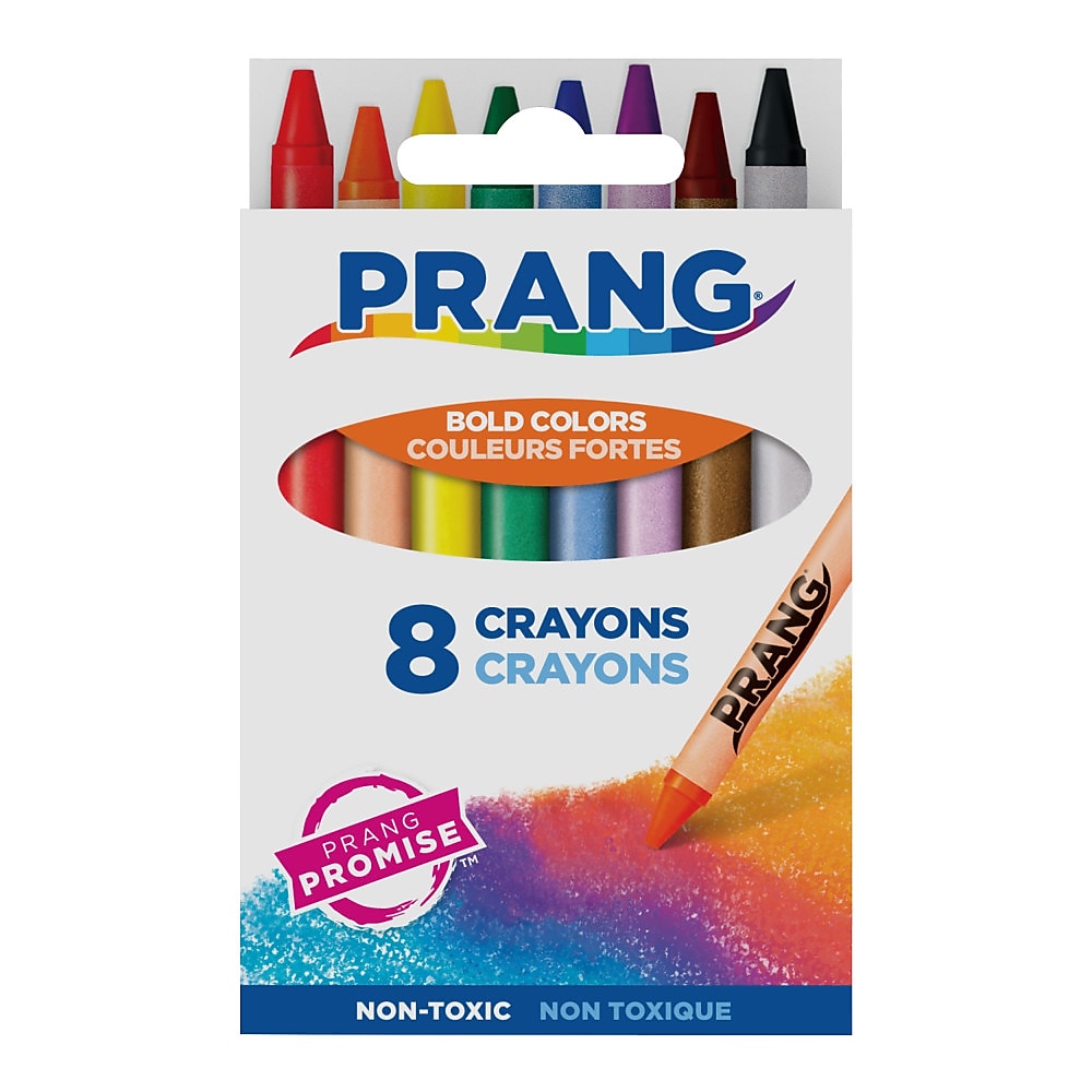 Prang Standard Crayons, Assorted Color, 8/Box