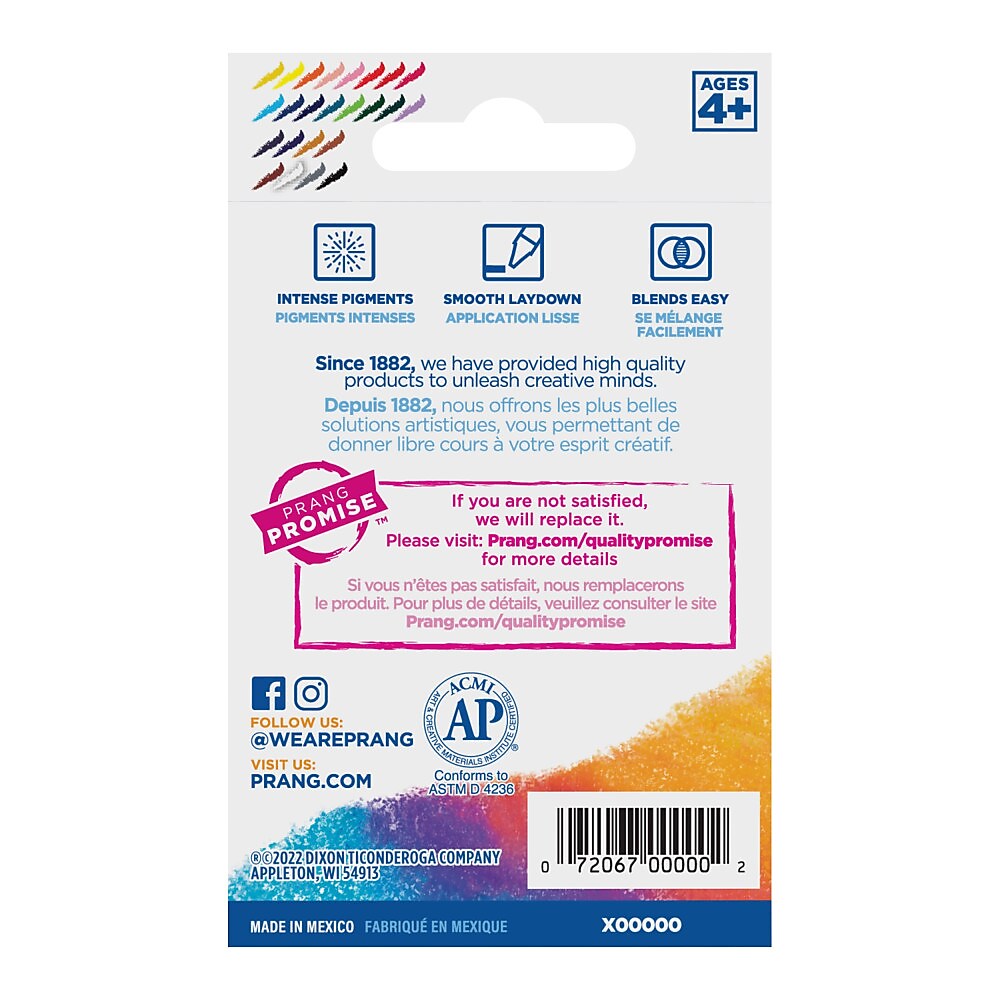 Prang Standard Crayons, Assorted Color, 8/Box