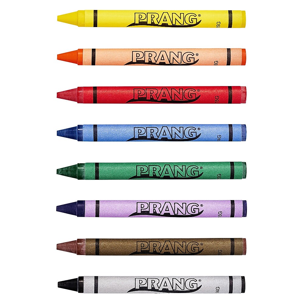 Prang Standard Crayons, Assorted Color, 8/Box