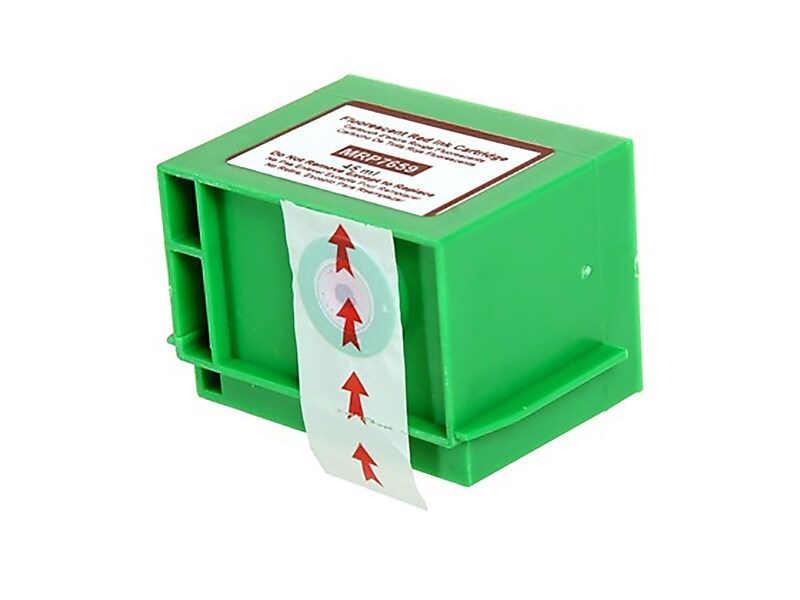 Precision Roller Compatible Fluorescent Red Standard Yield Ink Cartridge Replacement for Pitney Bowes