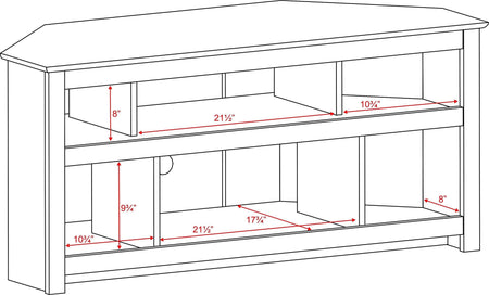 Prepac Vasari Corner TV Stand, Black