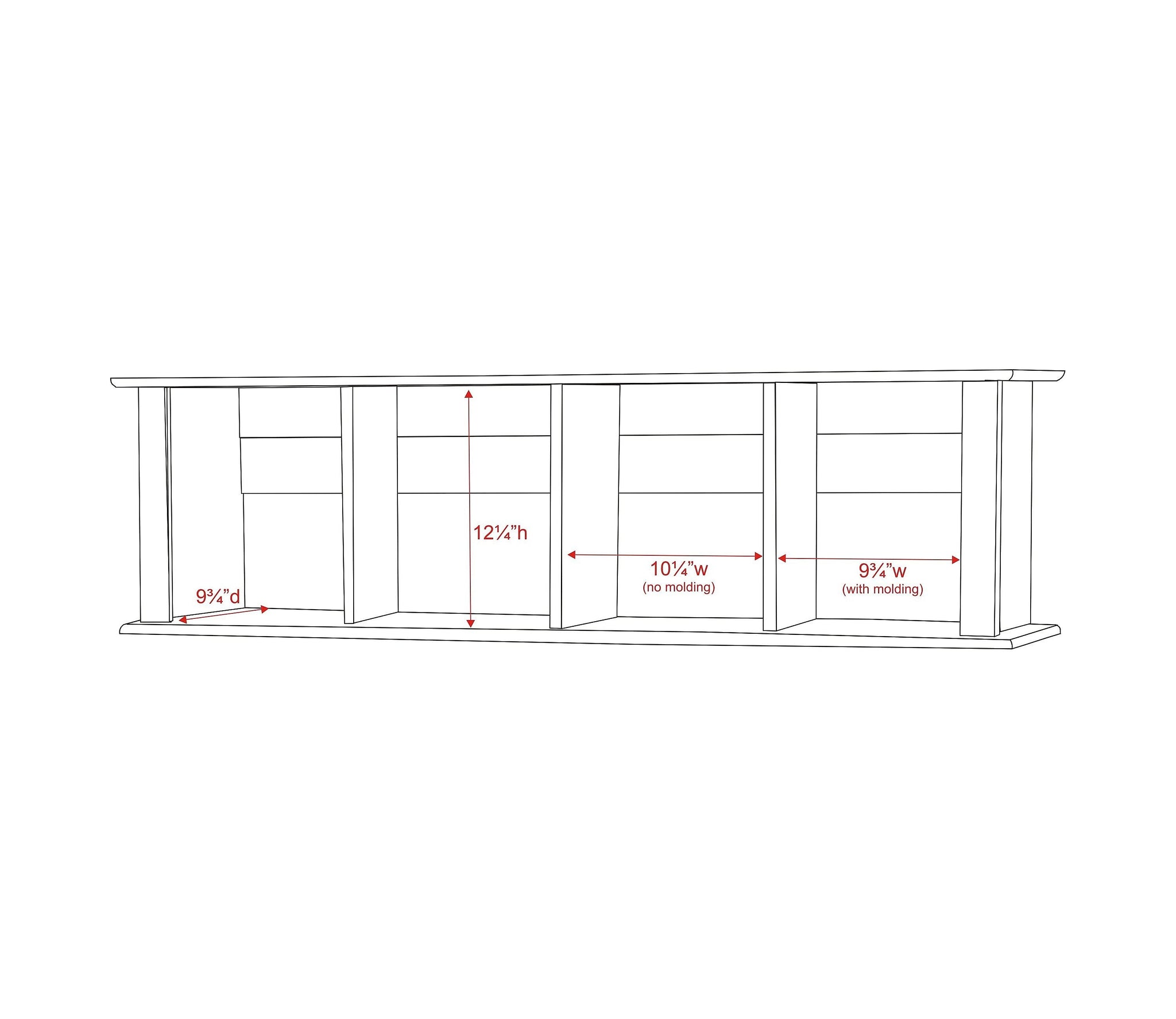 Prepac™ Wall Mounted Desk Hutch, 48