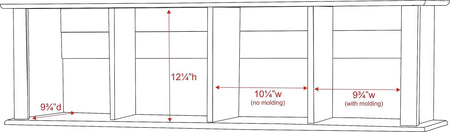 Prepac™ Wall Mounted Desk Hutch, 48" x 11.5", White