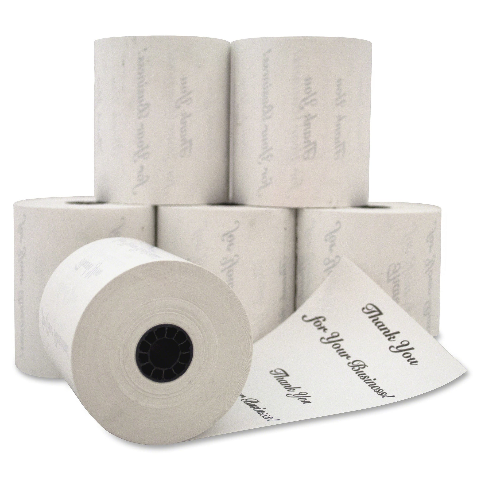 Preprinted Single-Ply Thermal Cash Register/POS Roll, 3-1/8