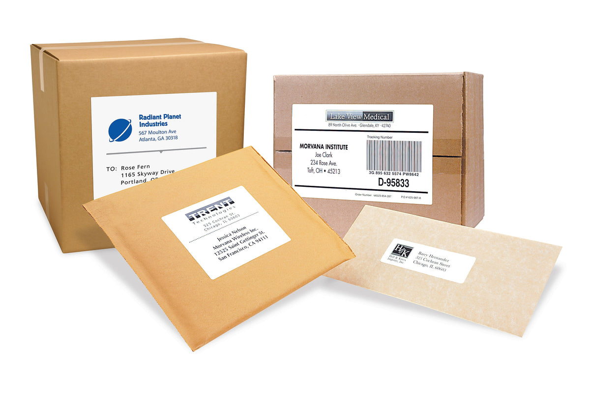 PRES-a-ply Laser/Inkjet Shipping Labels, 2" x 4", White, 10 Labels/Sheet, 100 Sheets/Box