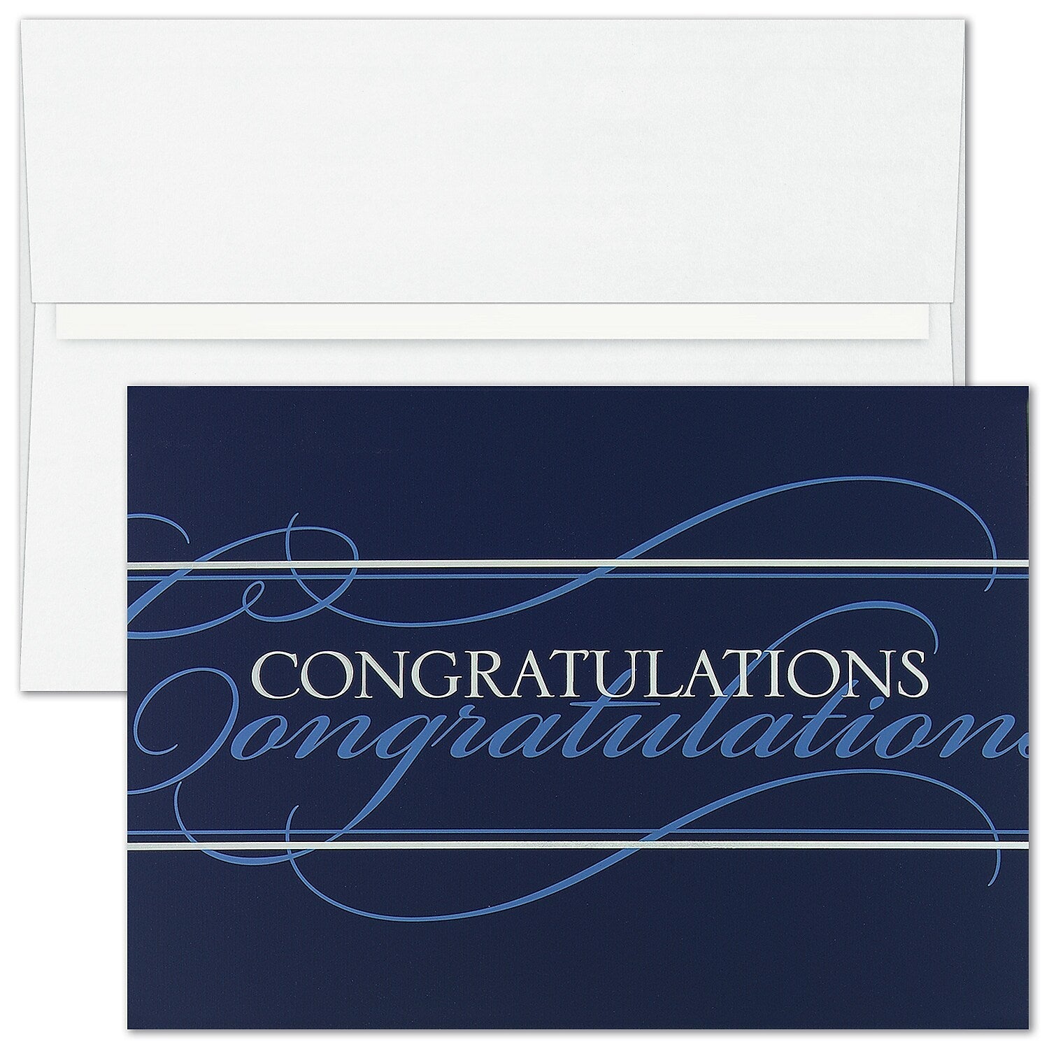 "Prestigious Tribute" Congratulations Card w/ Unlined White Envelope, 25/BX