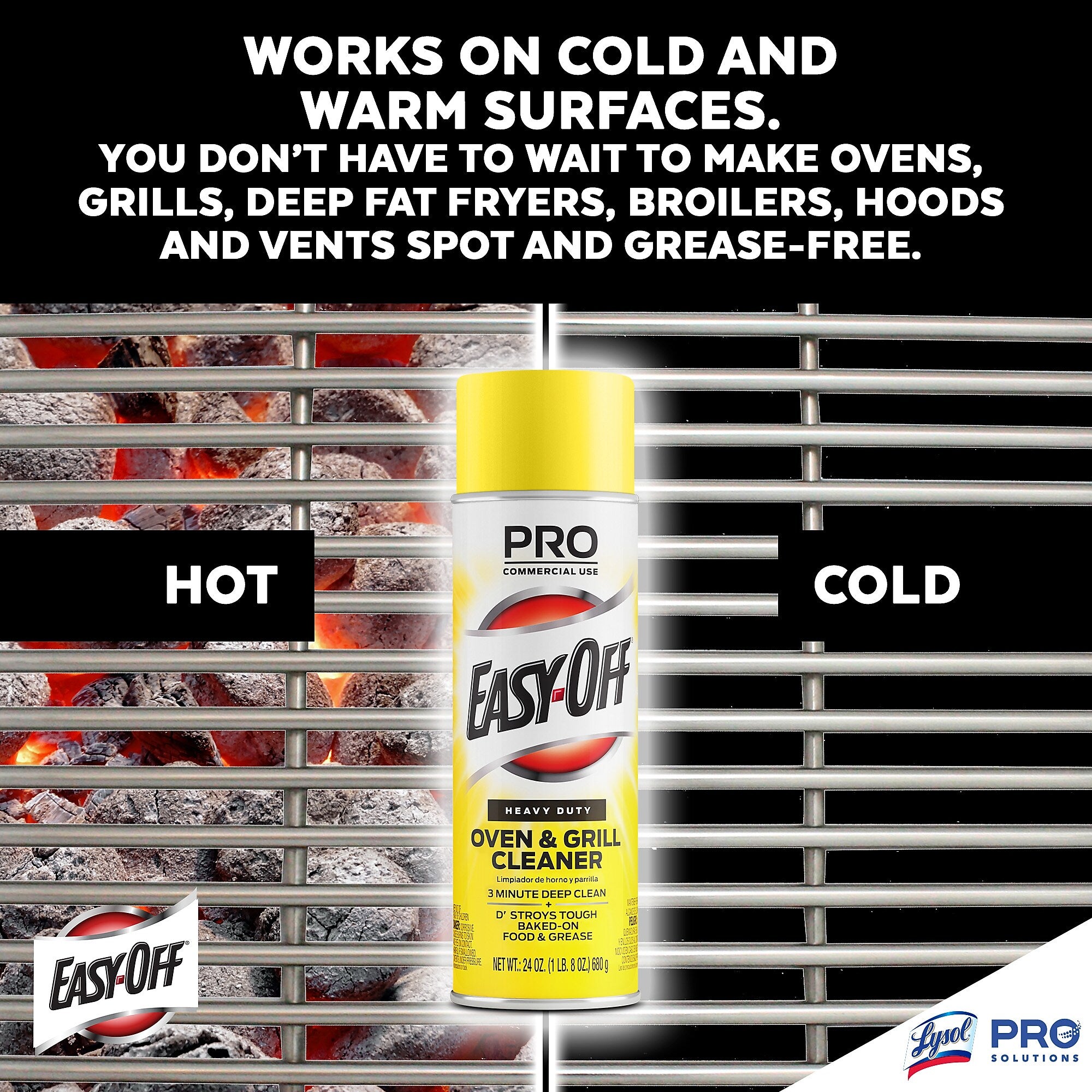 Professional Easy-Off Heavy-Duty Oven & Grill Cleaner, Lemon, 24 Oz.