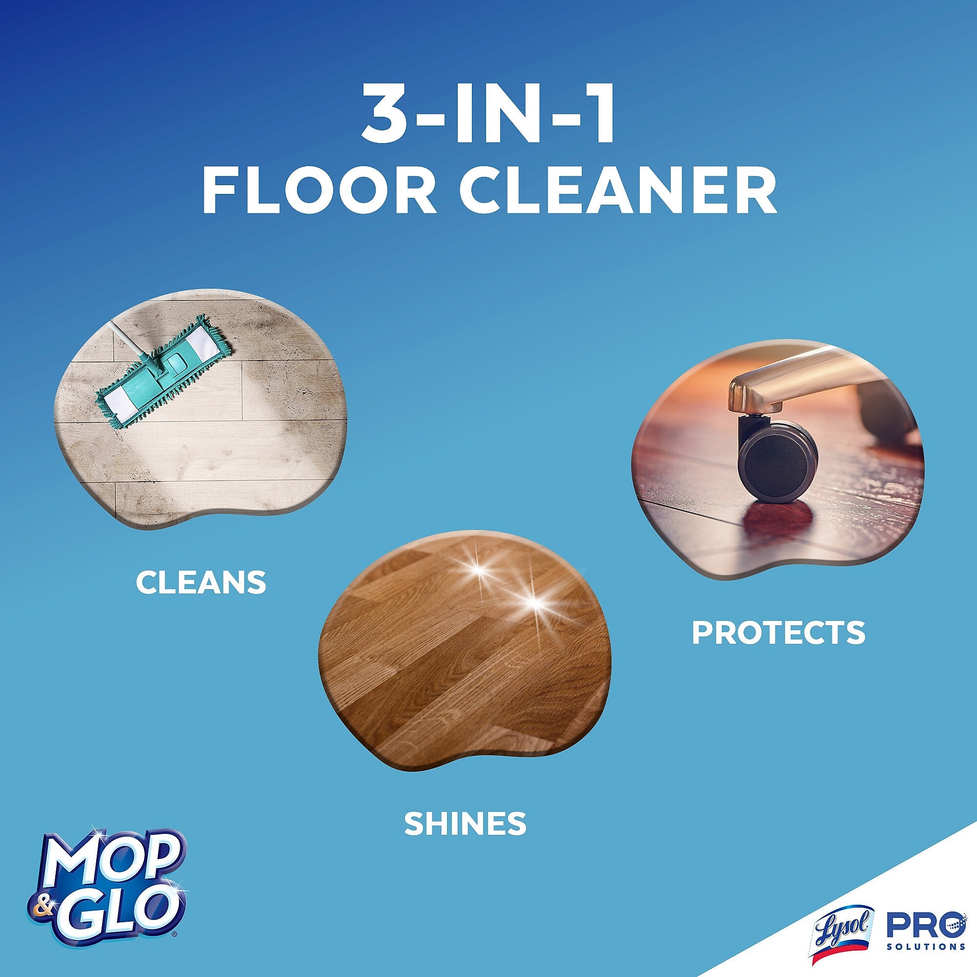 Professional Mop & Glo Triple Action Floor Shine Cleaner, Fresh Citrus, 64 Oz.