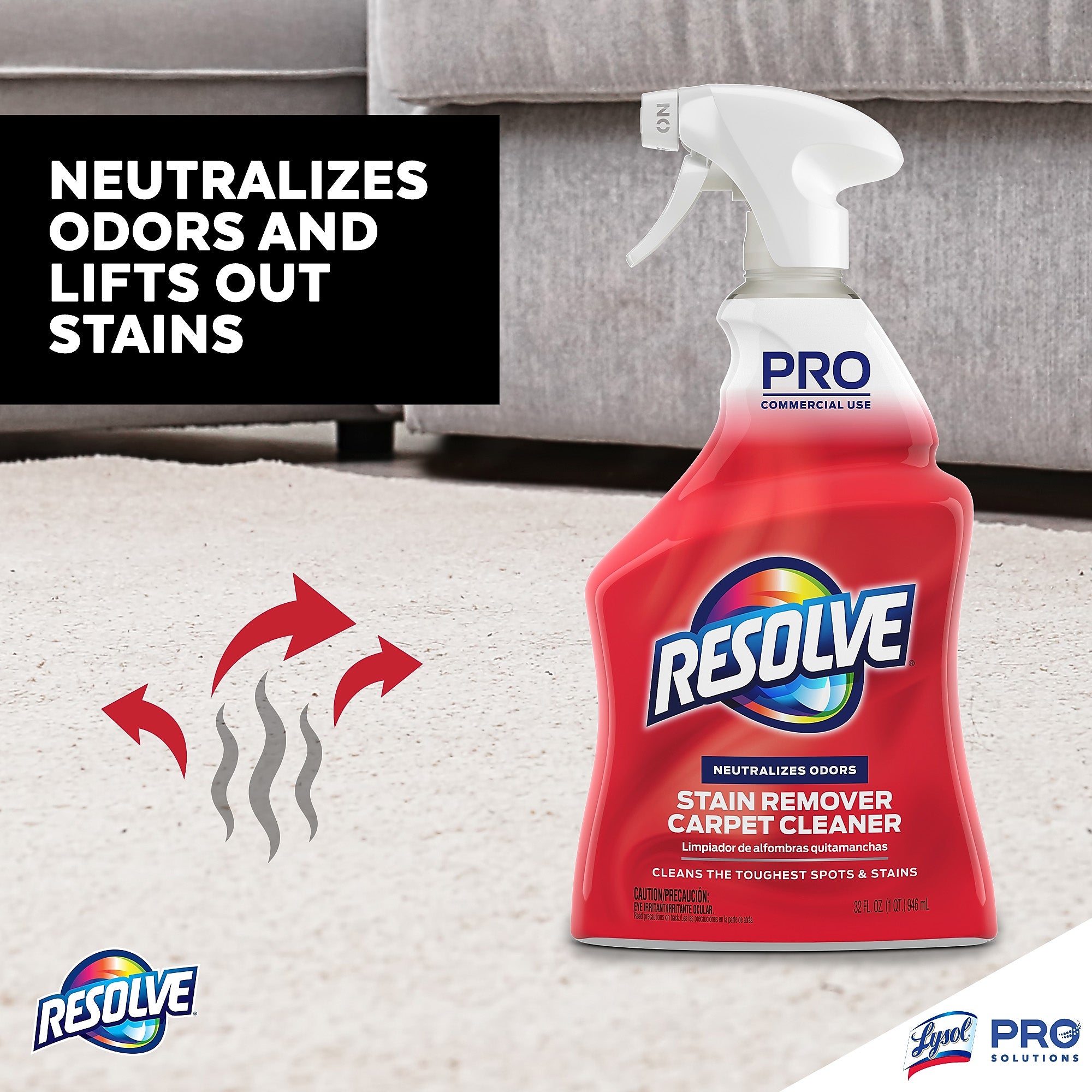 Professional Resolve Spot & Stain Carpet Cleaner, 32 Oz.