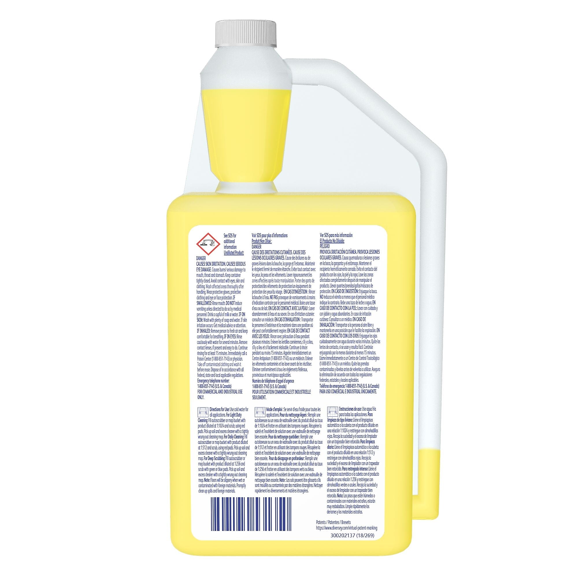 Prominence 66 Hard Floor Cleaner for Diversey Accumix, Citrus Scent, 32oz.