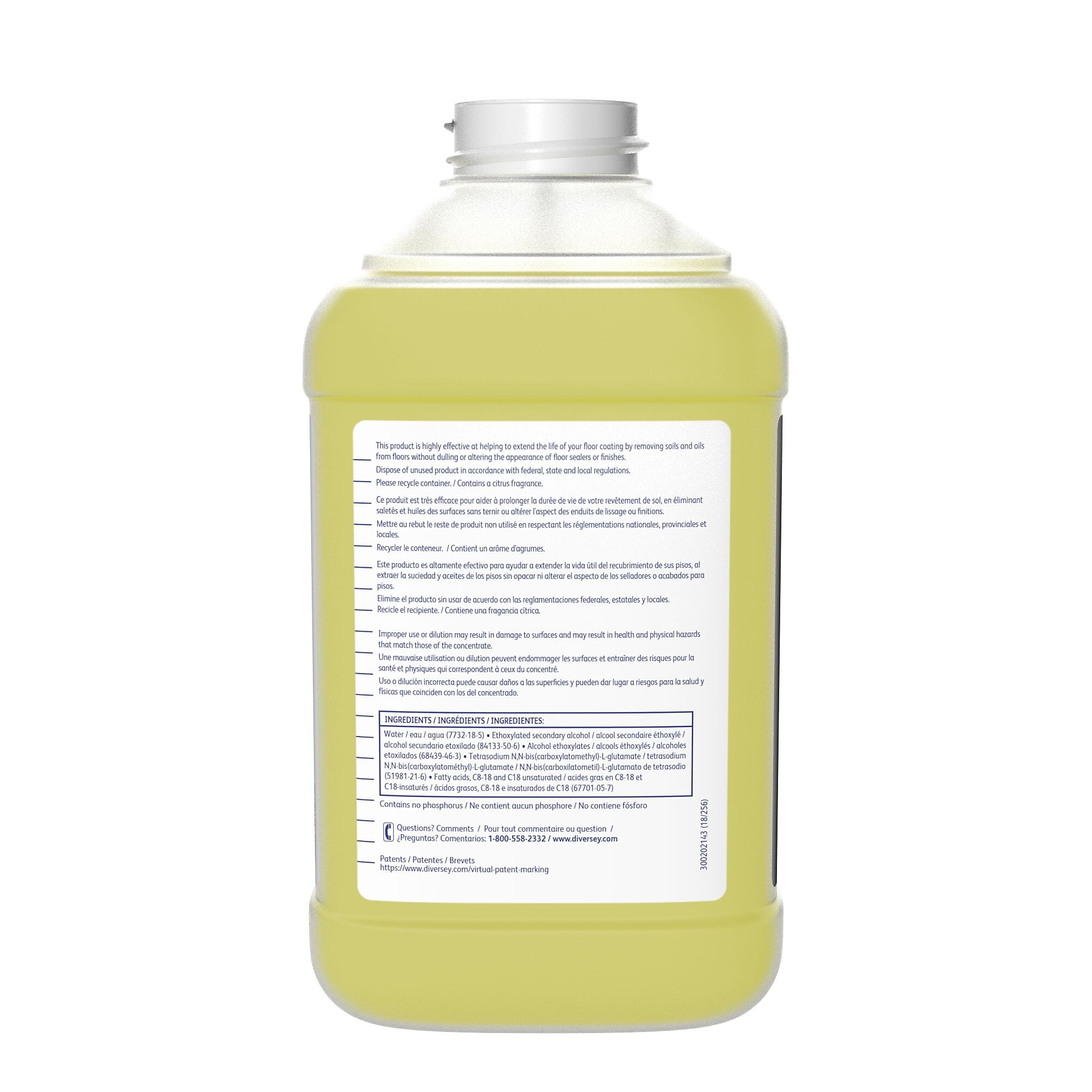 Prominence 66 Hard Floor Cleaner for Diversey J-Fill, Citrus, 2.5 L, 2/Carton