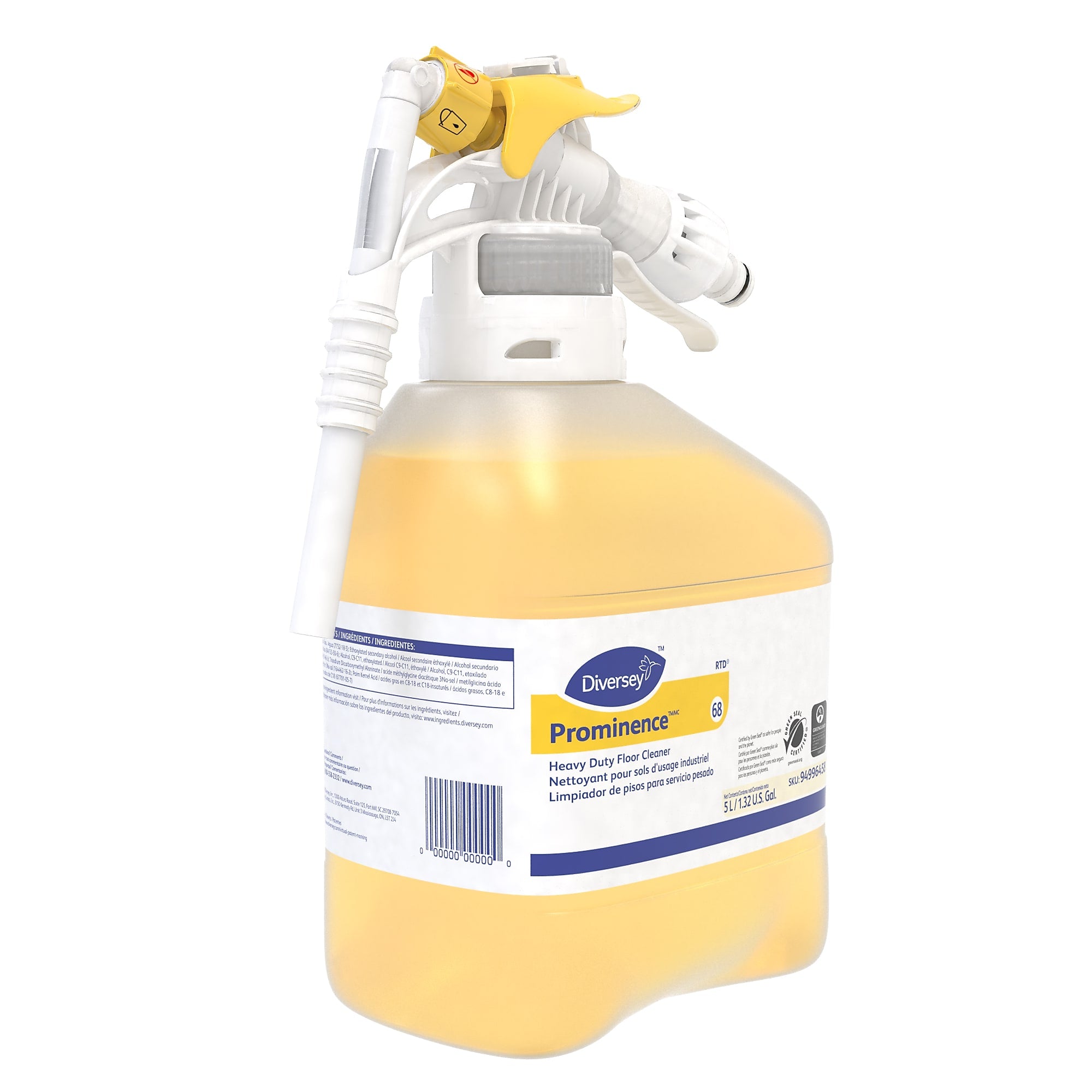 Prominence 66 Hard Floor Cleaner for Diversey RTD, Citrus Scent, 168.96oz.
