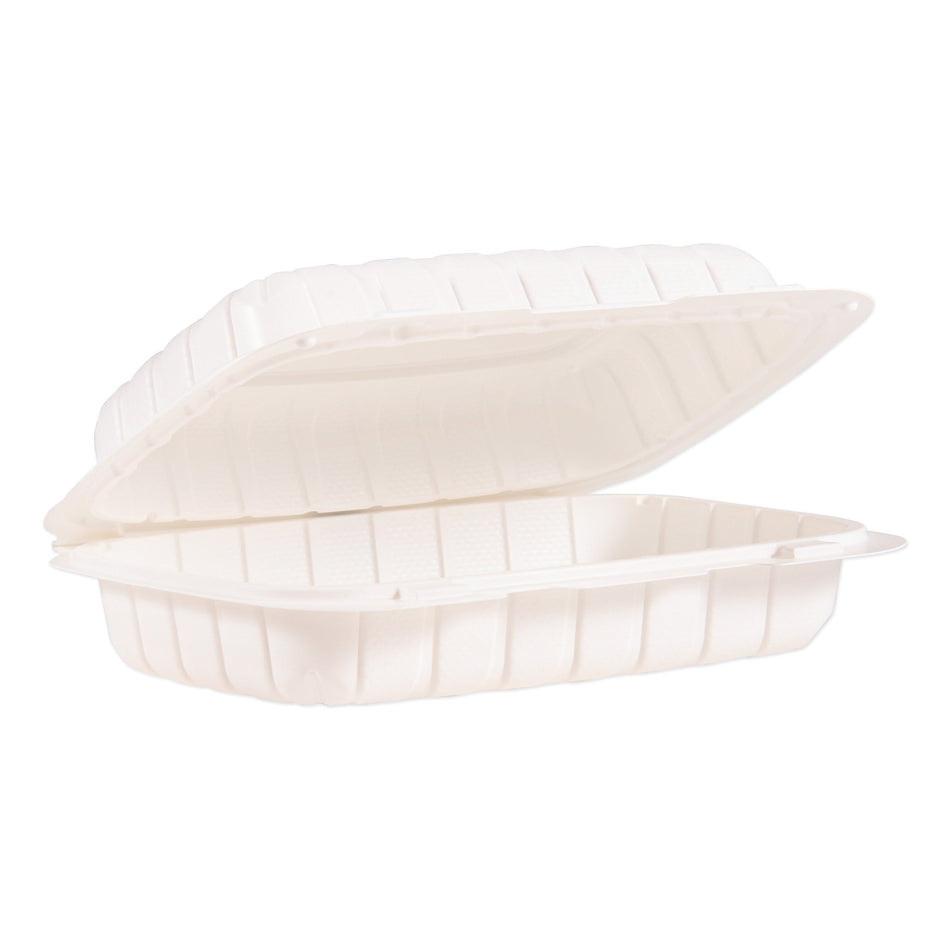 ProPlanet by Dart Hinged Lid Containers, Hoagie Container, 6.5 x 9 x 2.8, White, 200/Carton