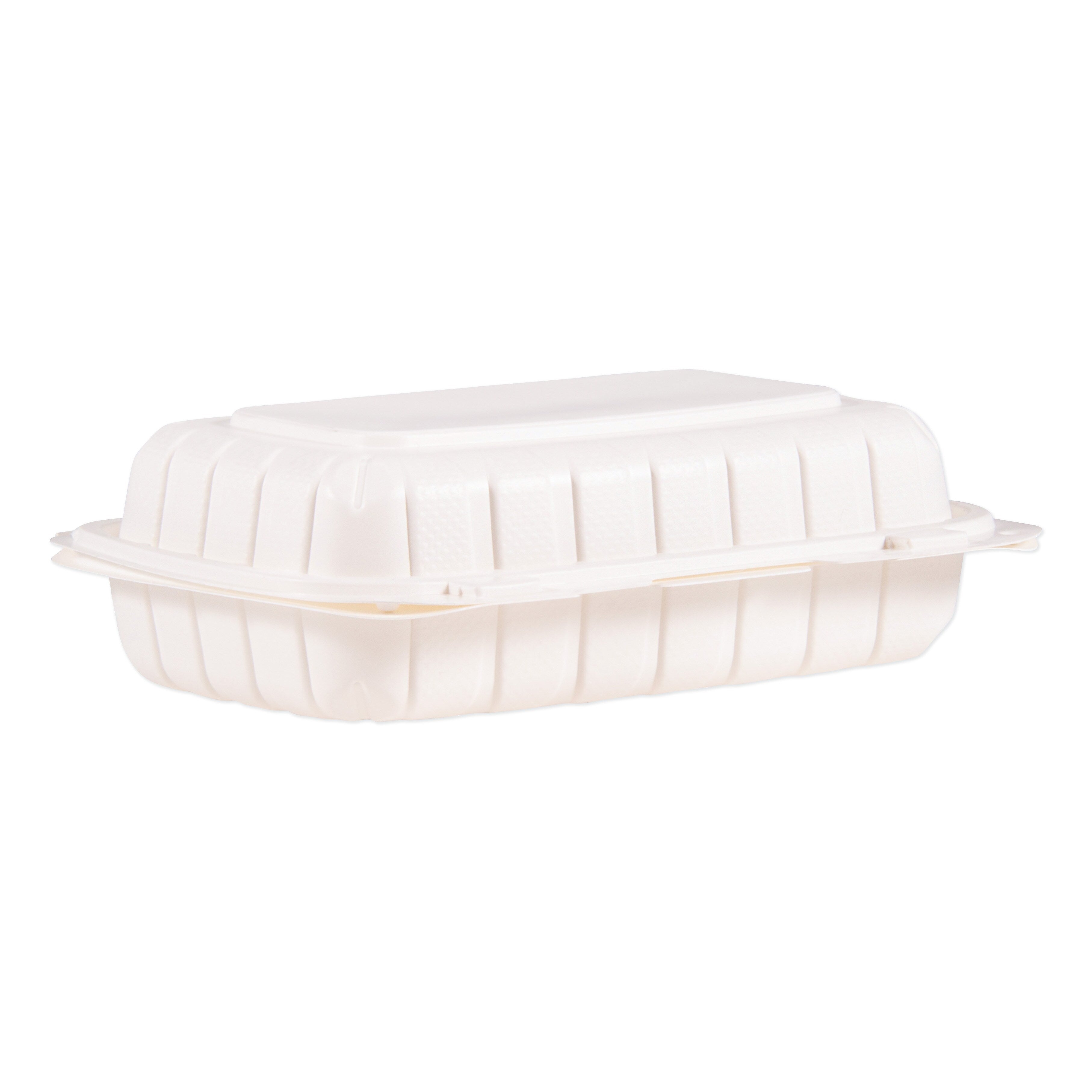 ProPlanet by Dart Hinged Lid Containers, Hoagie Container, 6.5 x 9 x 2.8, White, 200/Carton