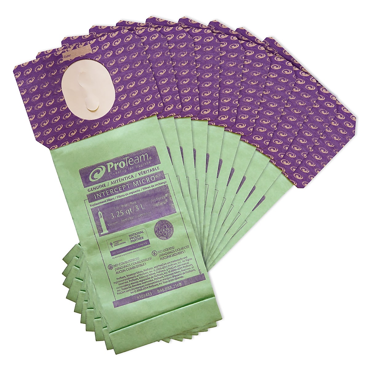ProTeam 3.25 qt. Intercept Micro Vacuum Filter, 10/Pk
