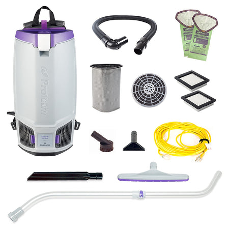 ProTeam GoFit 10 Backpack Vacuum with Xover Multi-Surface Telescoping Wand Tool Kit