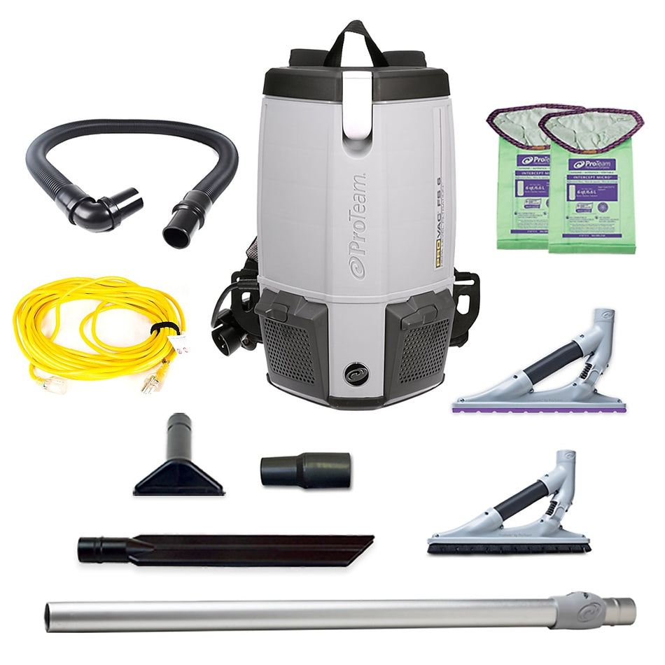 ProTeam ProVac FS 6 with ProBlade Hard Surface and Carpet Floor Tool Kit