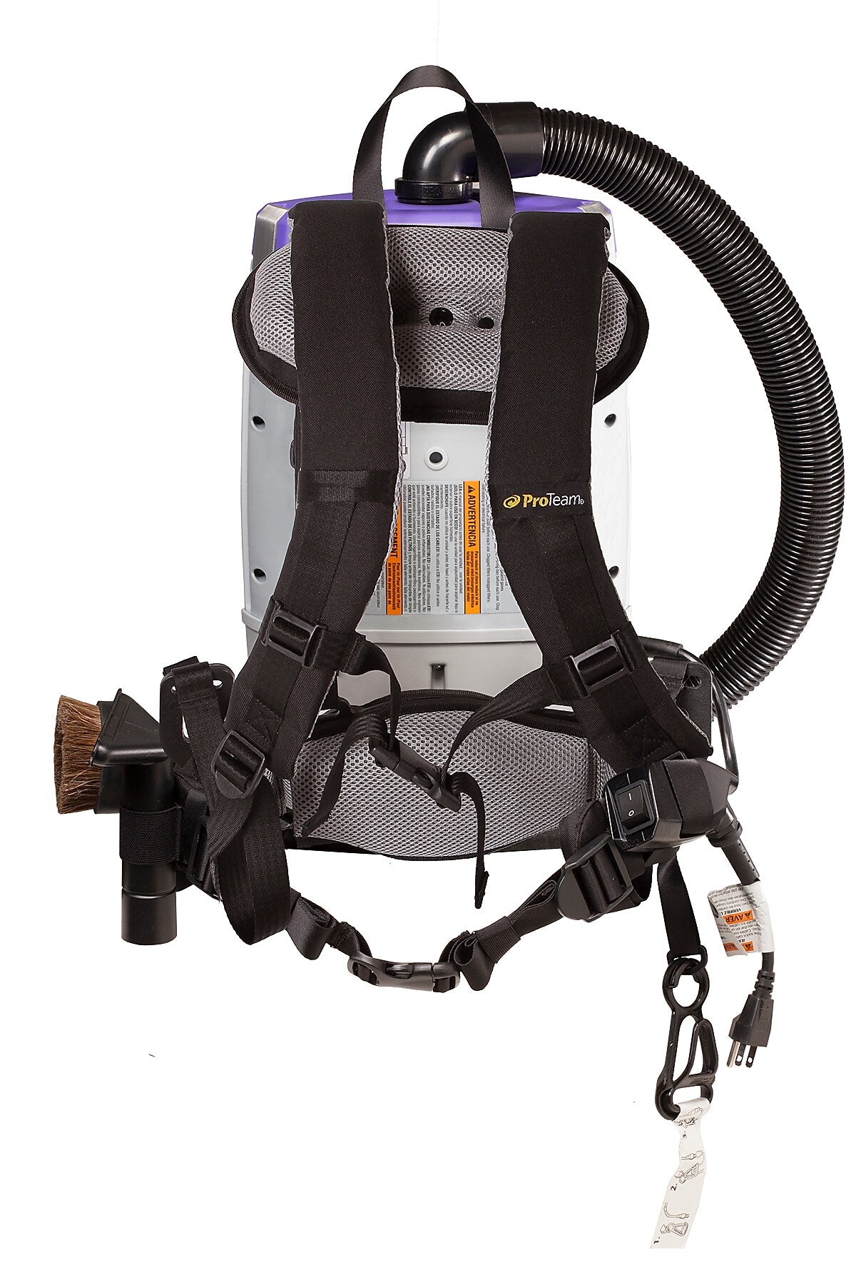 ProTeam Super Coach Pro 6, 6 qt. Backpack Vacuum w/ 15" Carpet & Hard Surface Sidewinder Tool Kit
