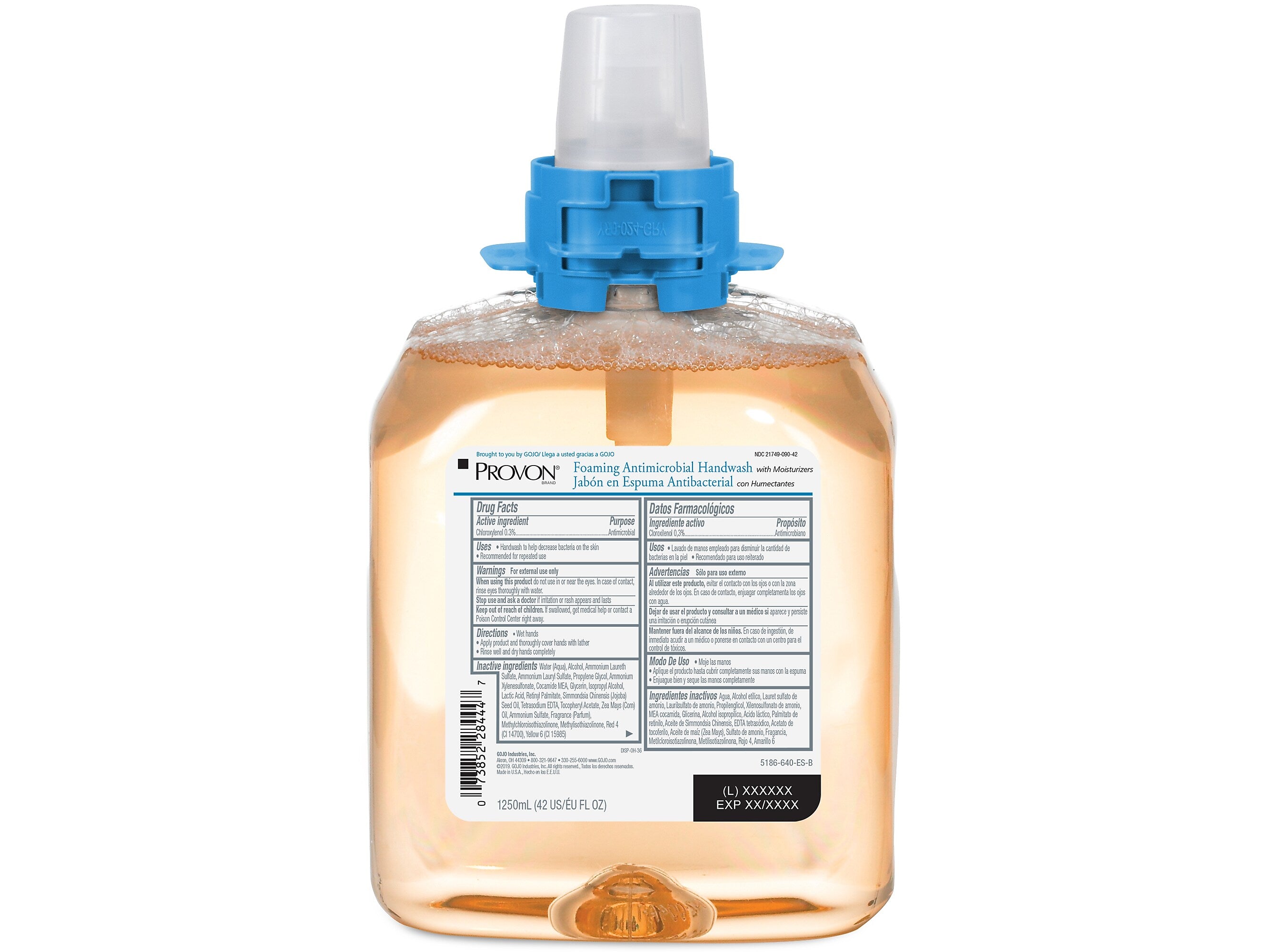 PROVON Foaming Hand Soap Refill for FMX12 Dispenser, Clean Scent, 1250 ml., 4/Carton