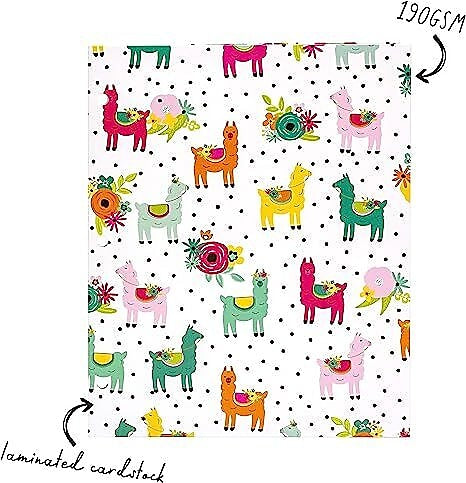 Pukka Pad Carpe Diem Rainbow Color Wash 3-Hole Punched 2-Pocket Portfolio Folders, Assorted Colors, 6/Pack