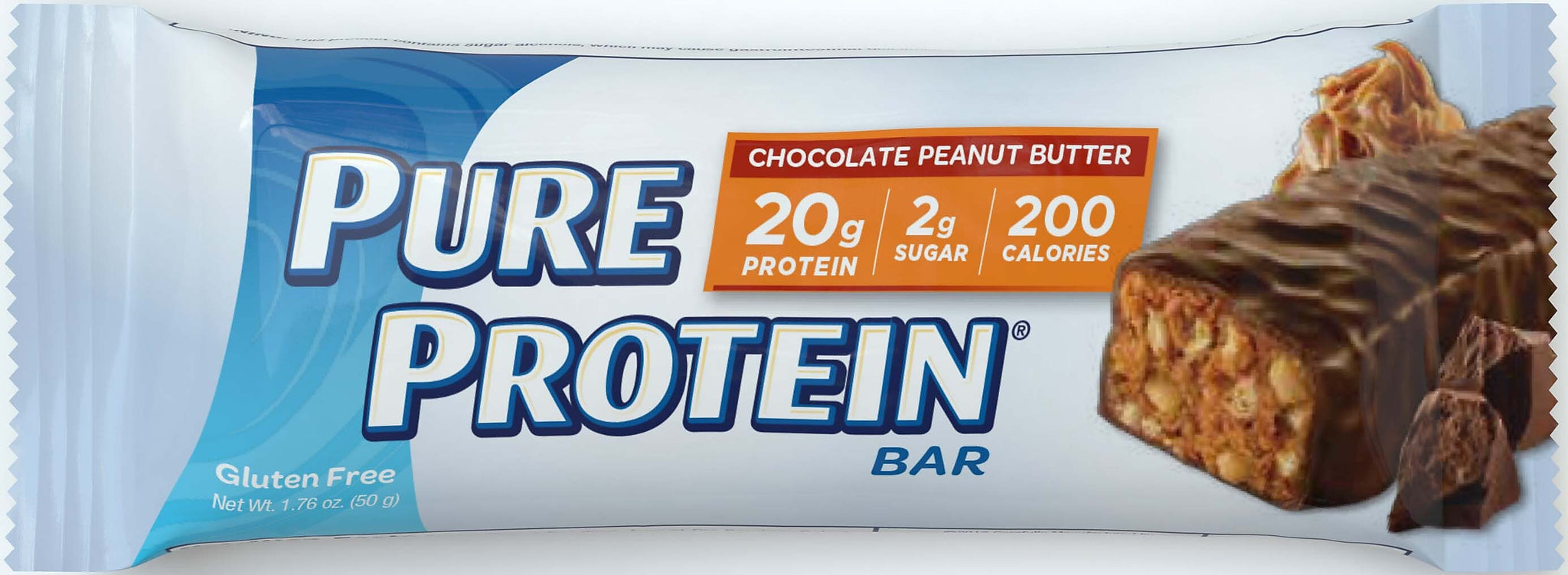 Pure Protein Protein Bar Gluten Free Chocolate Peanut Butter Protein Bar, 6 Bars/Box