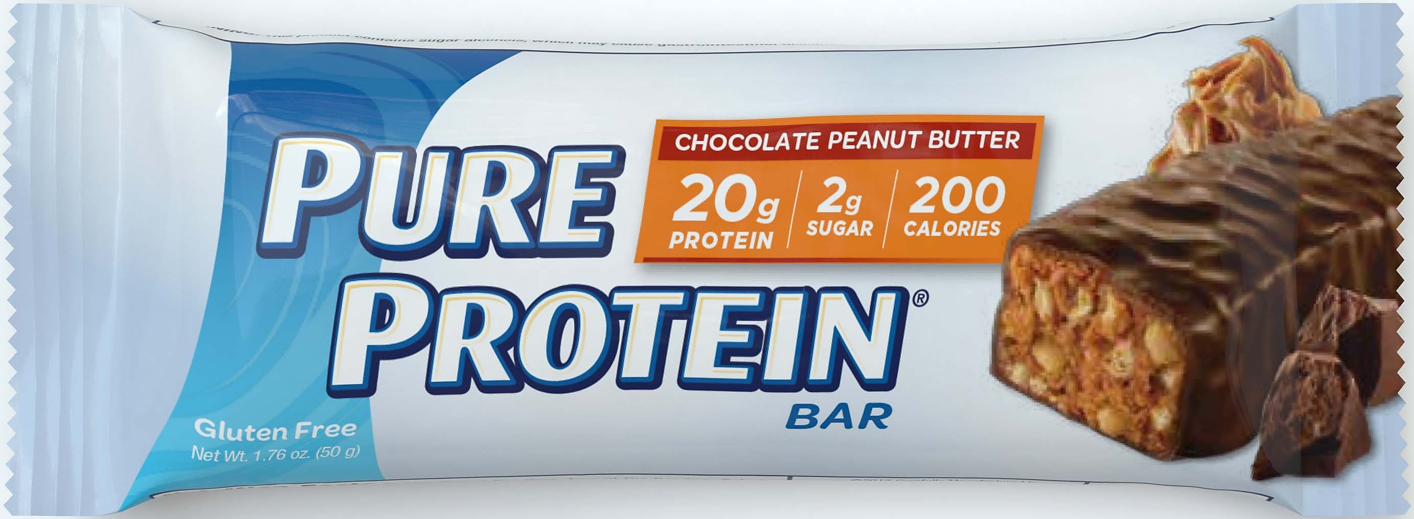 Pure Protein Protein Bar Gluten Free Chocolate Peanut Butter Protein Bar, 6 Bars/Box