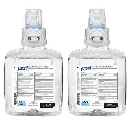 PURELL 70% Alcohol Foaming Hand Sanitizer Refill for CS8 Dispensers, 1200 mL, 2/Carton