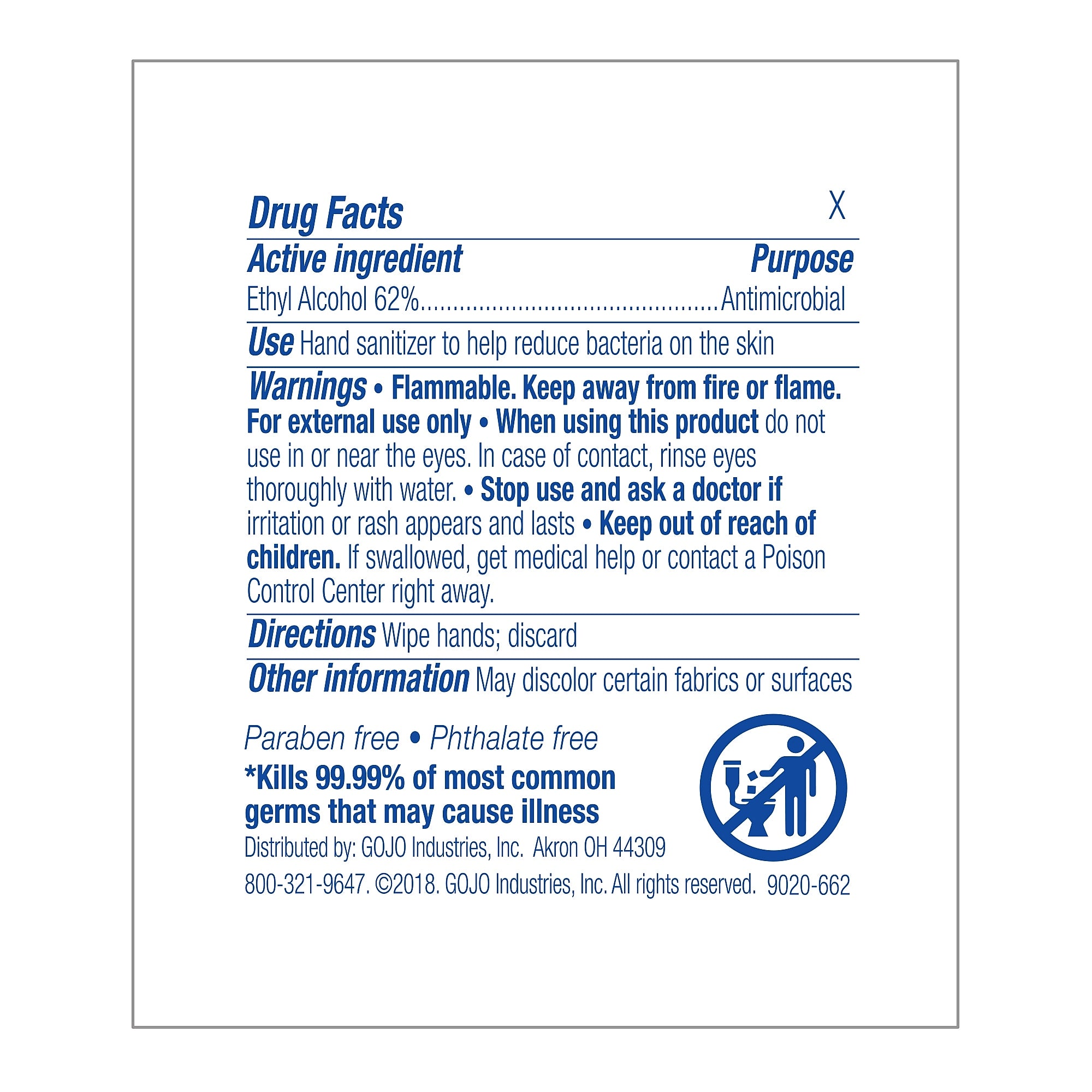 PURELL 70% Alcohol Hand Sanitizing Wipes, 100 Wipes/Box