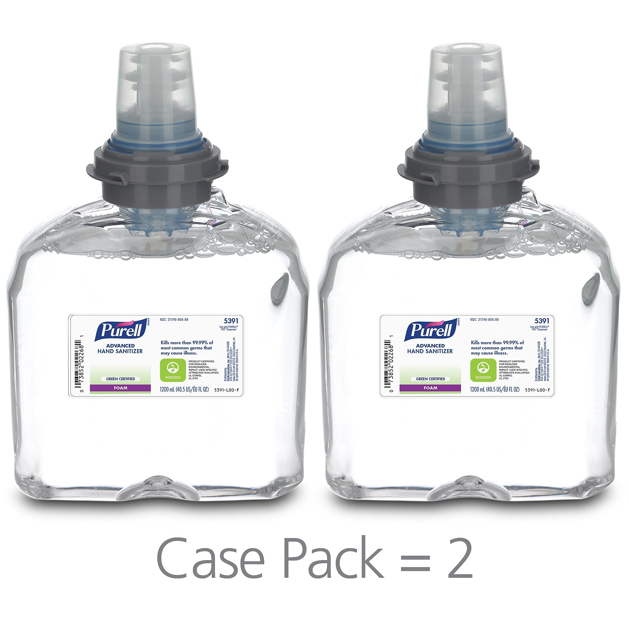 PURELL Advanced 70% Alcohol Foaming Hand Sanitizer Refill for TFX, 1200 mL., 2/Carton