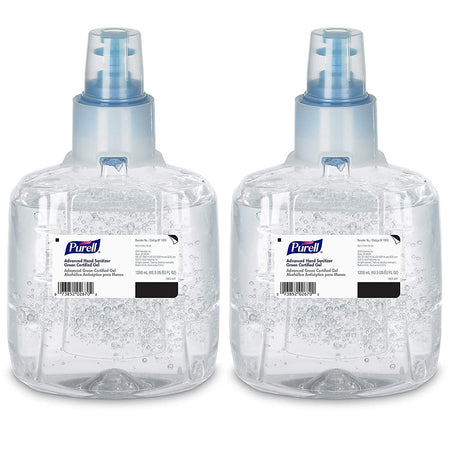 PURELL Advanced 70% Alcohol Gel Hand Sanitizer Refill for LTX-12 Dispenser, 1200 mL., 2/Carton