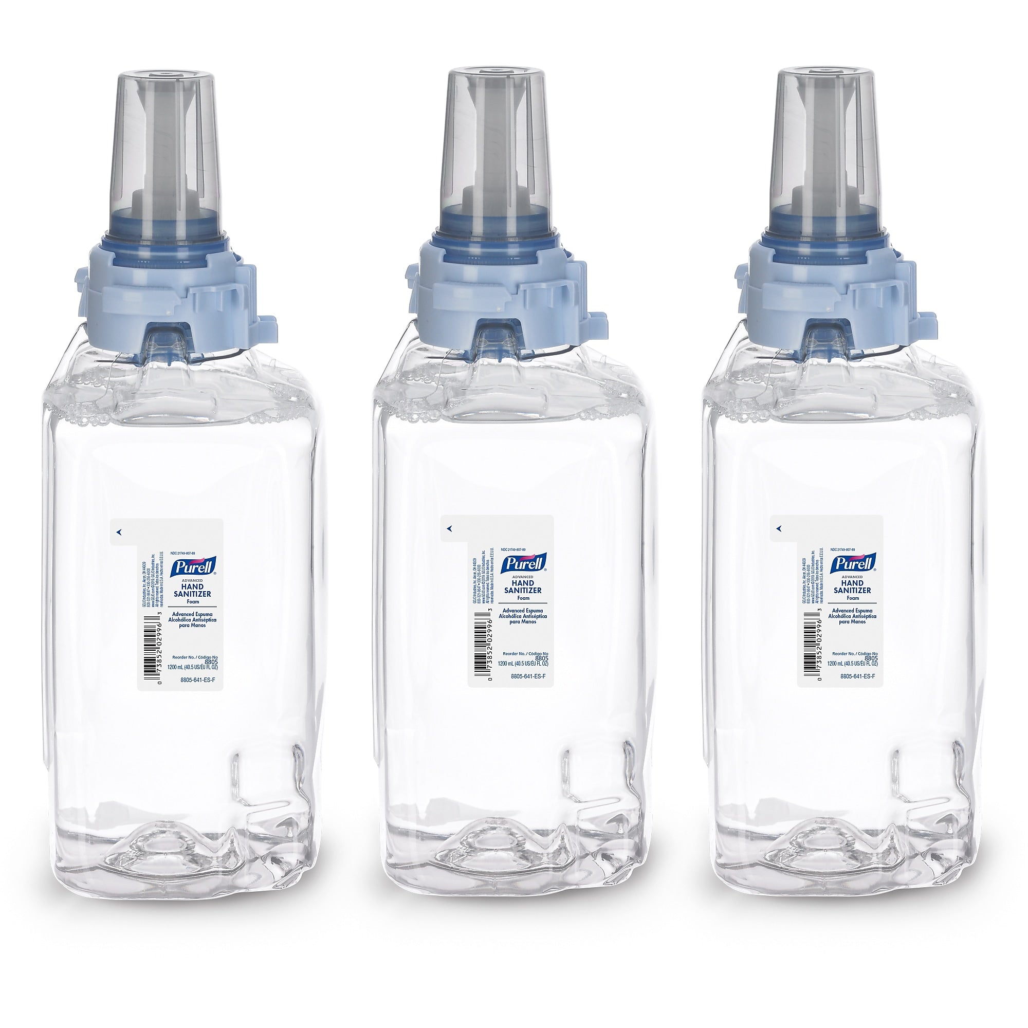 PURELL Advanced Foaming Hand Sanitizer Refill for ADX-12 Dispenser, 1200 mL., 3/Pk