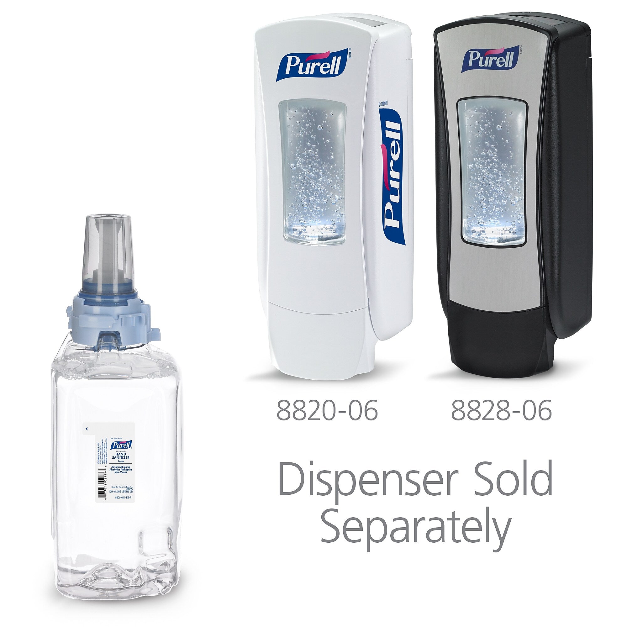 PURELL Advanced Foaming Hand Sanitizer Refill for ADX-12 Dispenser, 1200 mL., 3/Pk
