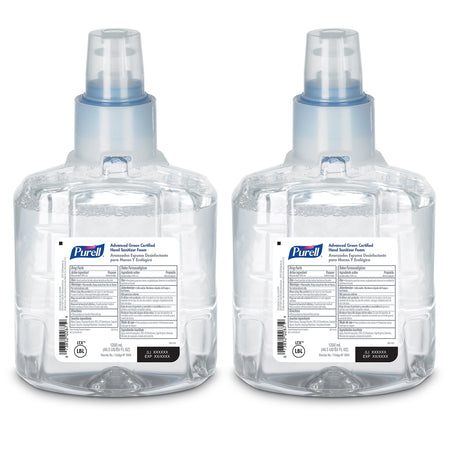 PURELL Advanced Foaming Hand Sanitizer Refill for LTX-12 Dispenser, 1200 mL, 2/Pack