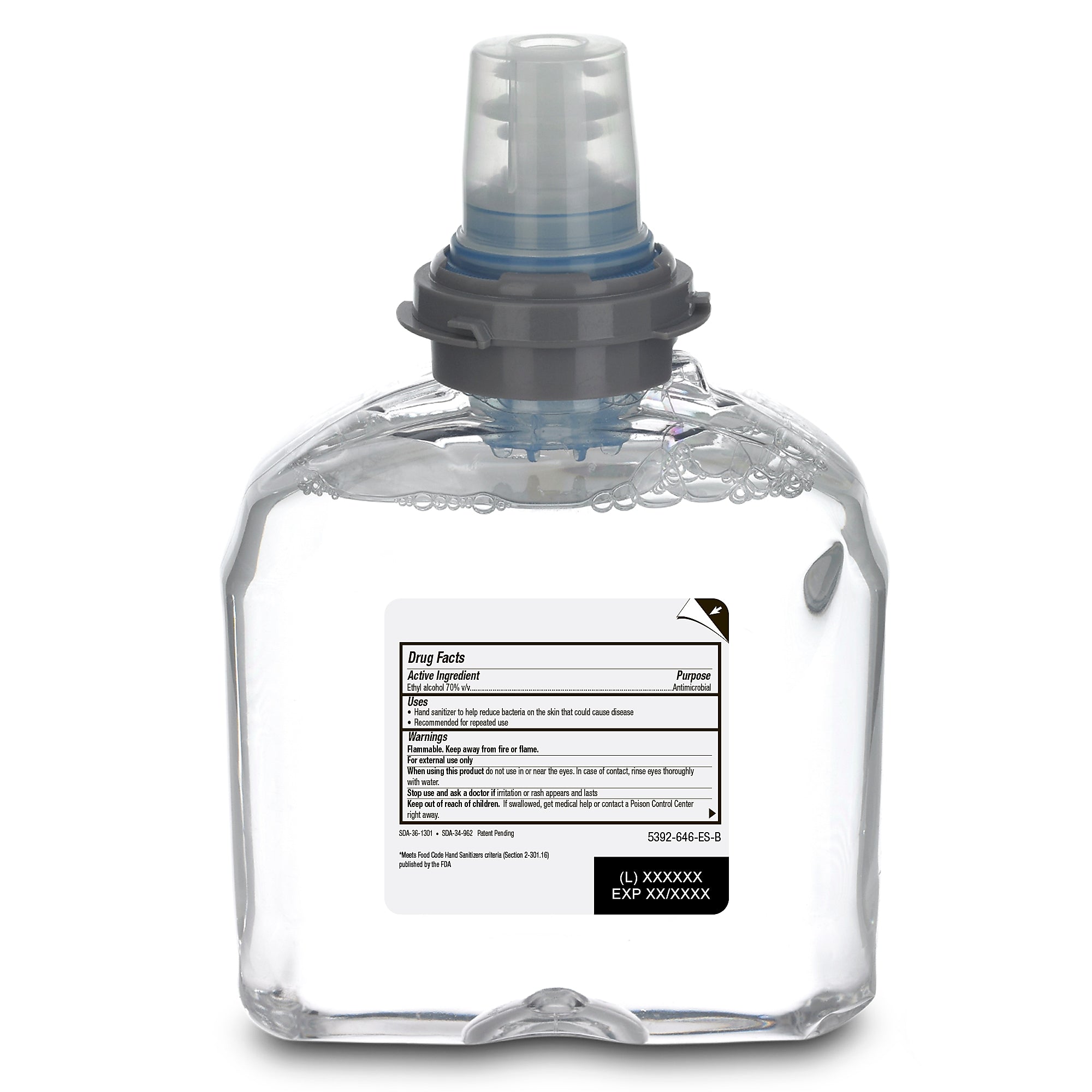 PURELL Advanced Foaming Hand Sanitizer Refill for TFX Touch-Free Dispenser, 1200 mL., 2/Carton