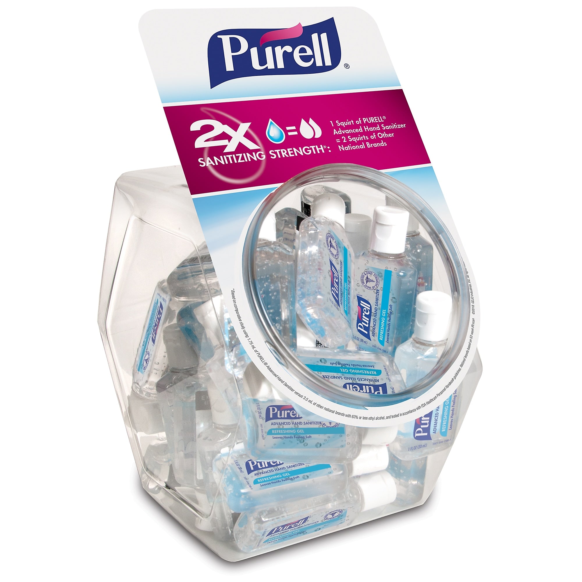 PURELL Advanced Gel Hand Sanitizer, Clean Scent, 1 oz., 36/Carton