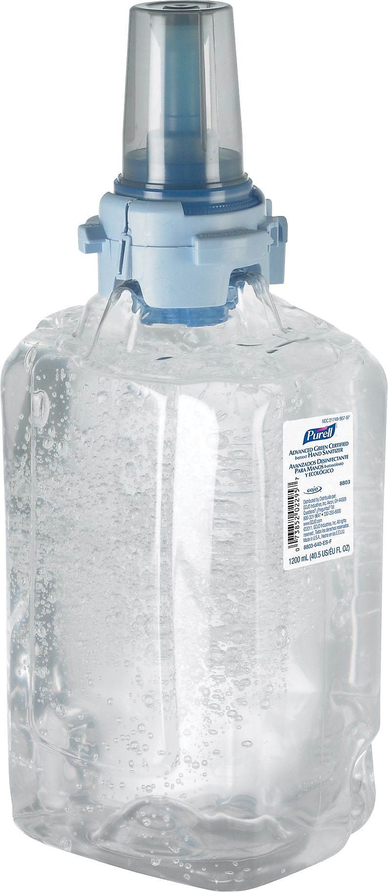 PURELL Advanced Green Certified 70% Alcohol Gel Hand Sanitizer Refill for ADX Dispenser, 1200 mL., 3/Carton