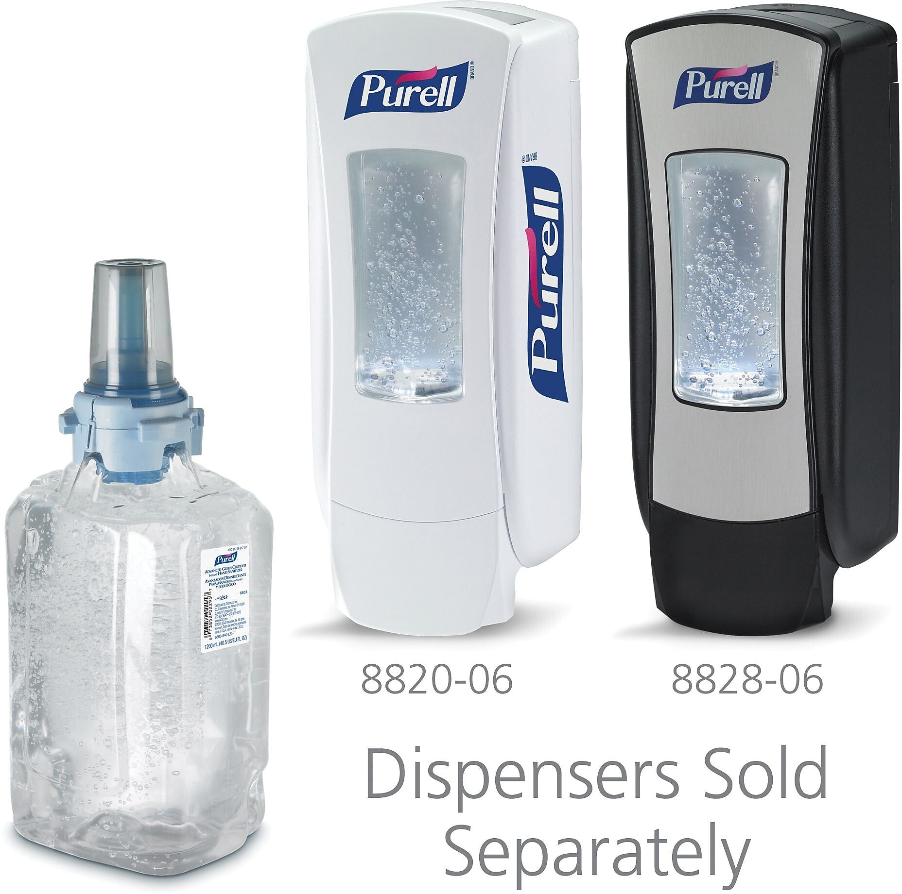 PURELL Advanced Green Certified 70% Alcohol Gel Hand Sanitizer Refill for ADX Dispenser, 1200 mL., 3/Carton