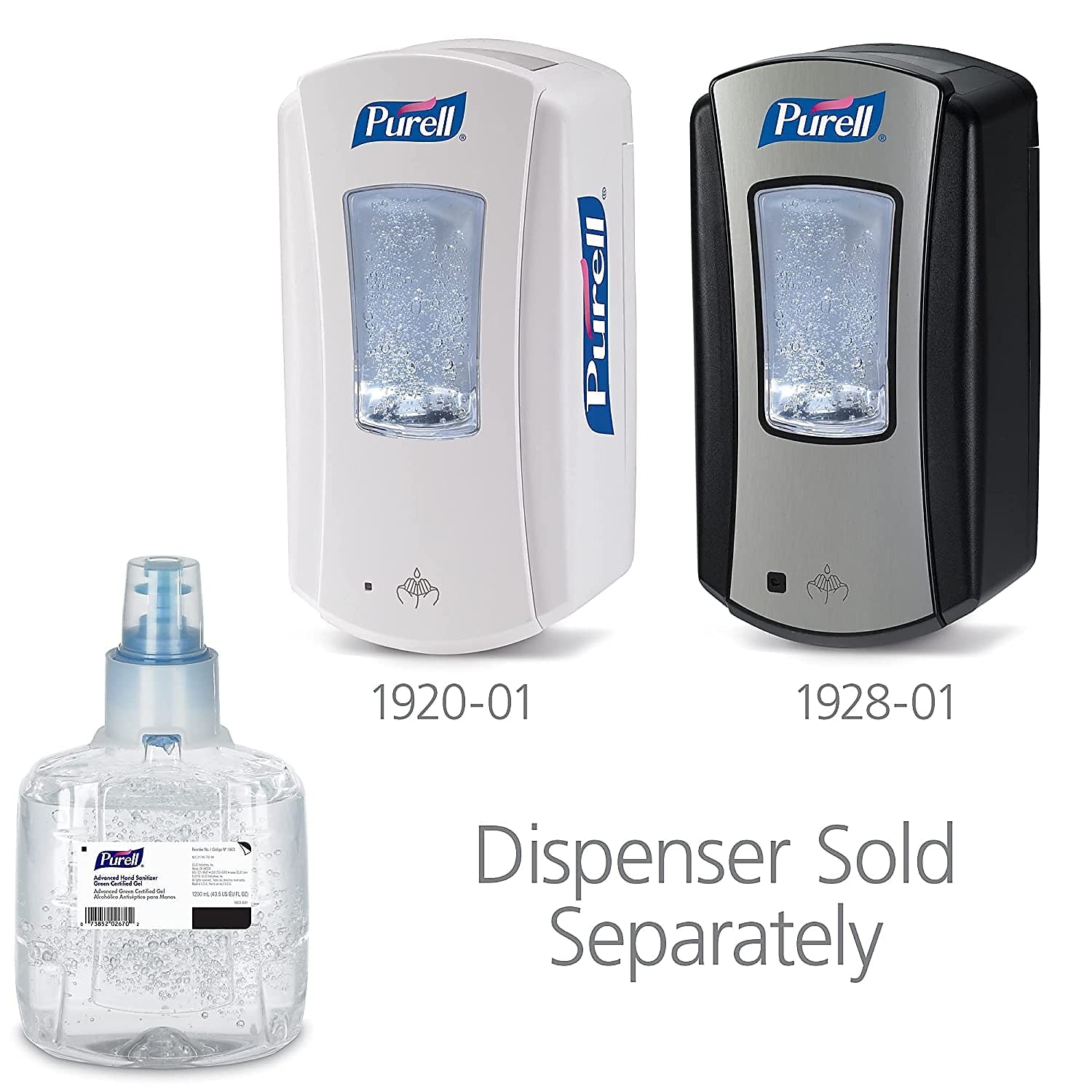 PURELL Advanced Green Certified Gel Hand Sanitizer Refill for LTX-12 Touch-Free Dispenser, 1200 mL., 2/CT