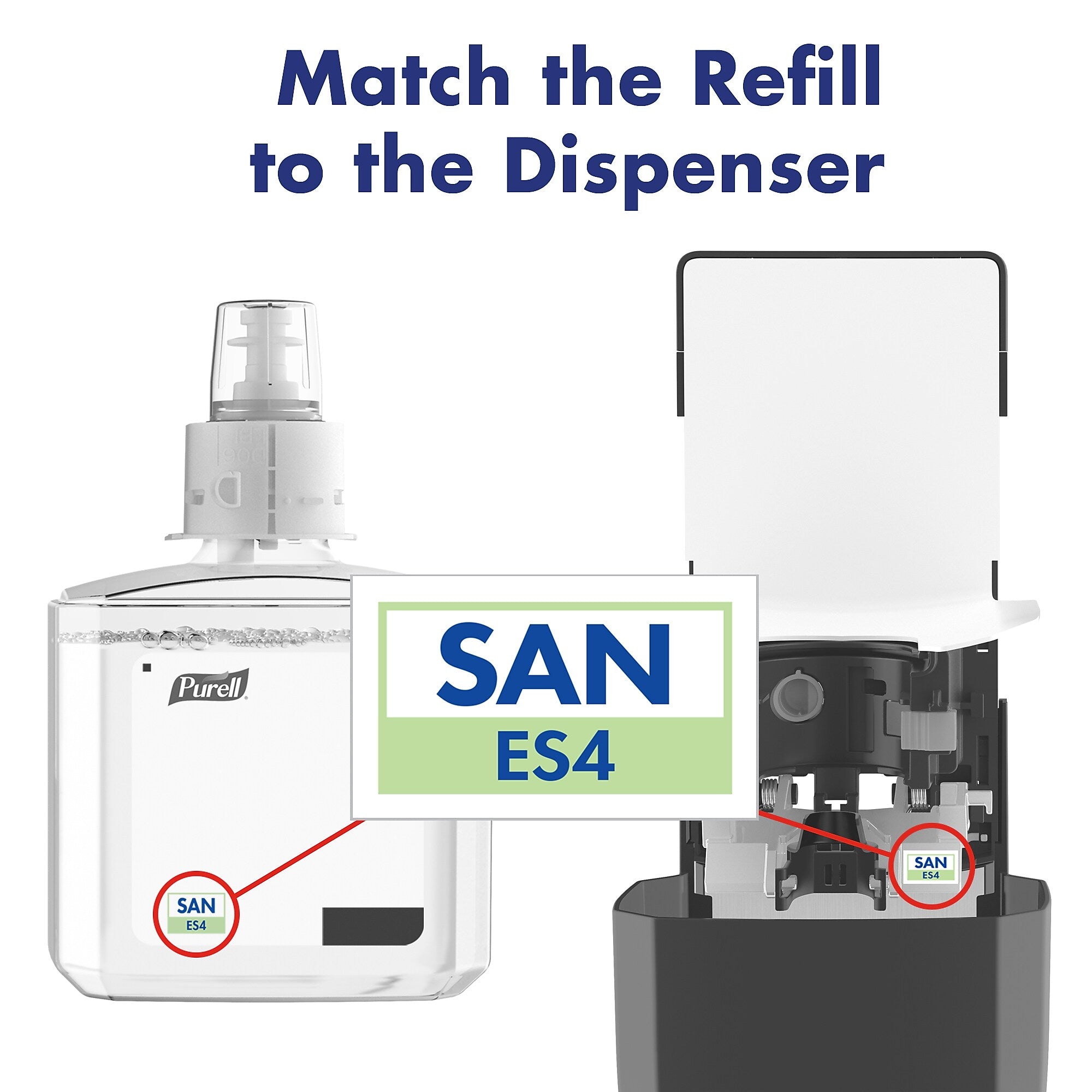 PURELL Advanced Hand Sanitizer Foam Refill for PURELL ES4 Manual Hand Sanitizer Dispenser, 1200 mL, 2/CT