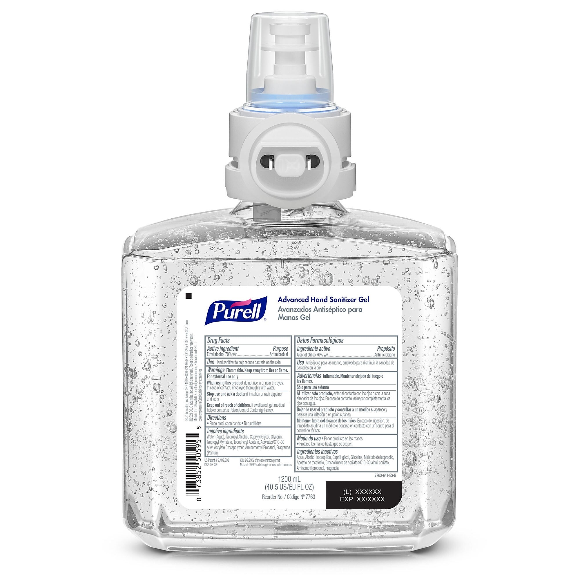 PURELL Advanced Hand Sanitizer Gel Refill for PURELL ES8 Automatic Dispenser, 1200 mL, 2/Carton