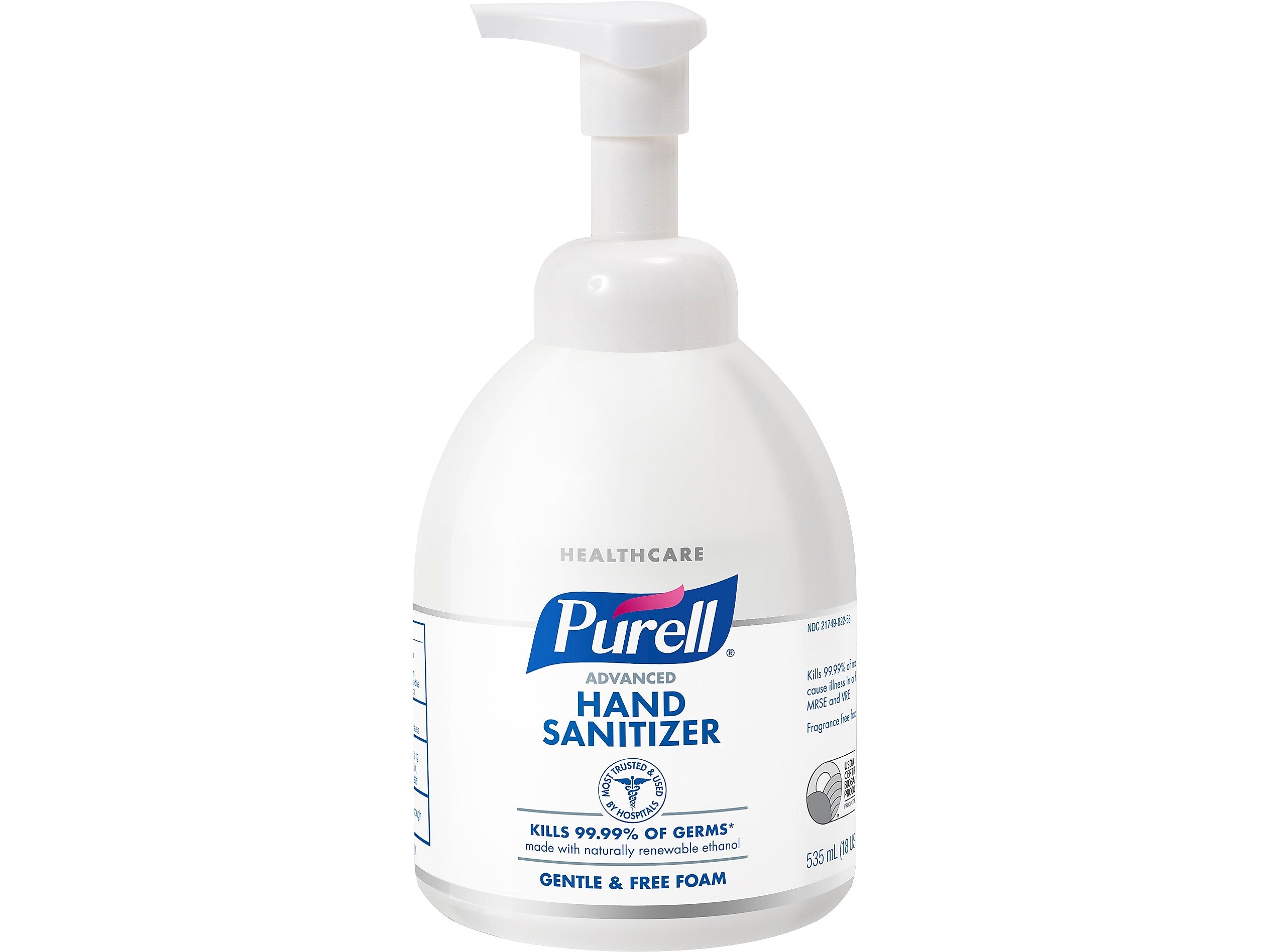PURELL Advanced Hand Sanitizer Green Certified Foam, 535 mL Pump Bottle, 4/Pack