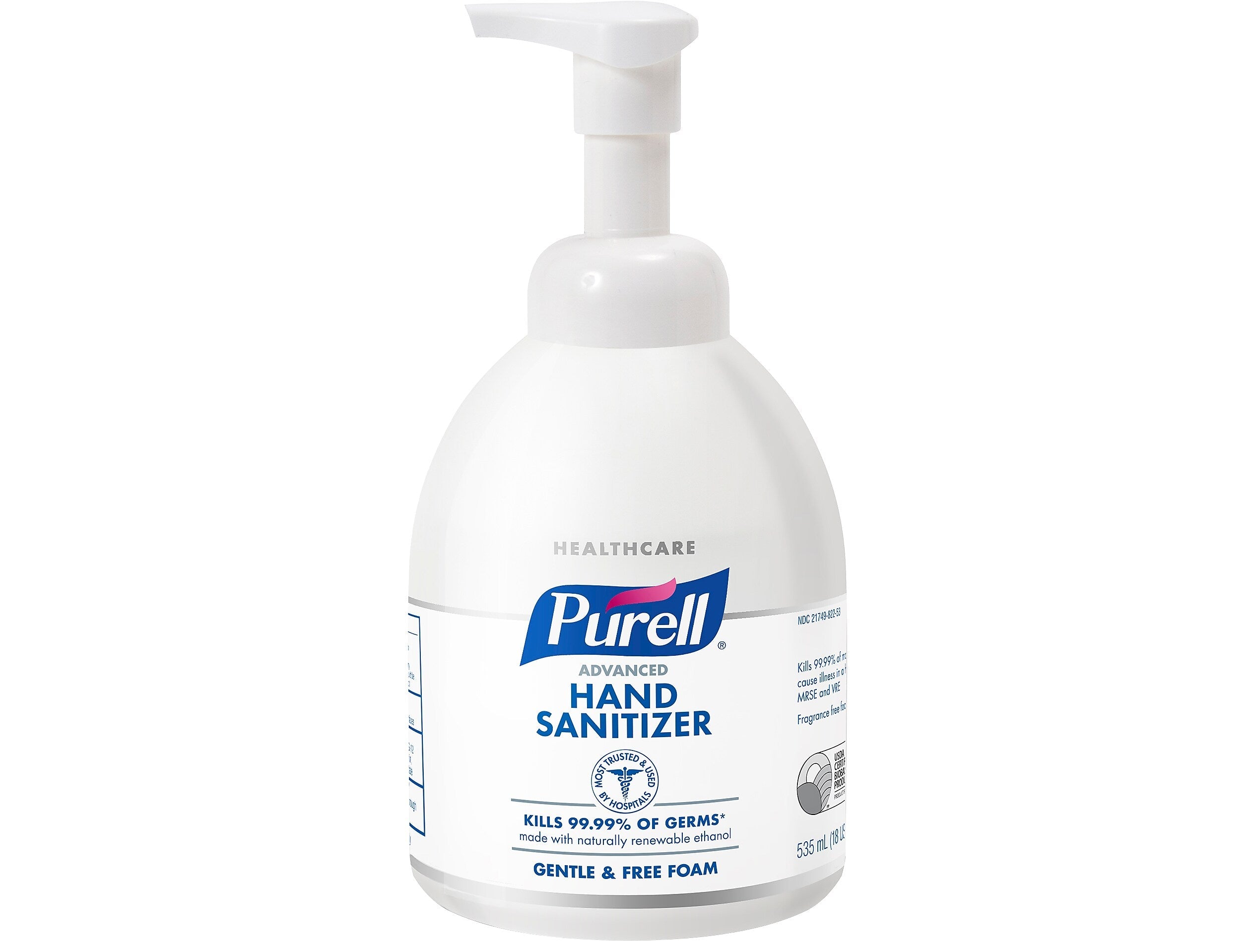 PURELL Advanced Hand Sanitizer Green Certified Foam, 535 mL Pump Bottle, 4/Pack